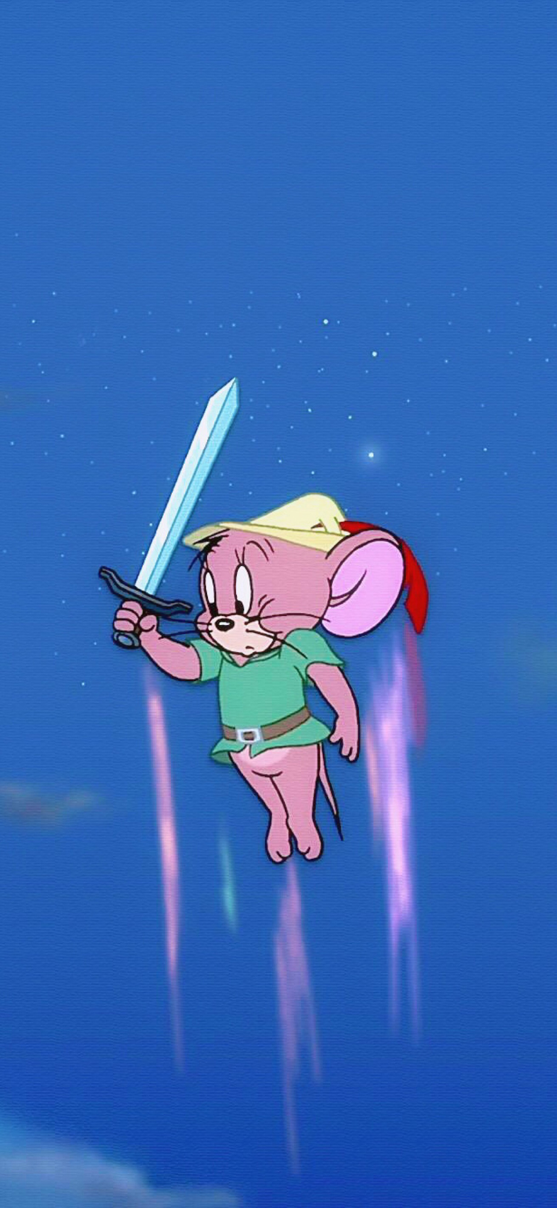 [2436×1125]美国 动画片 猫和老鼠 Jerry 苹果手机动漫壁纸图片