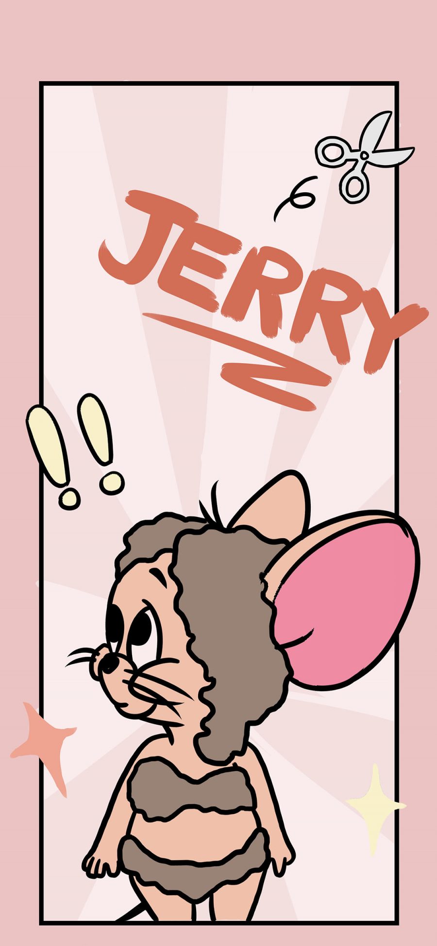 [2436×1125]美国 猫和老鼠 Jerry 杰瑞鼠 苹果手机动漫壁纸图片
