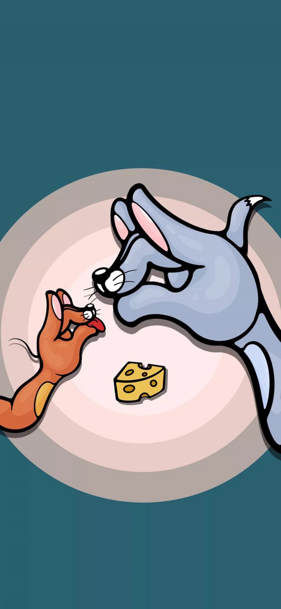 [2436×1125]美国 猫和老鼠 Tom and Jerry 苹果手机动漫壁纸图片