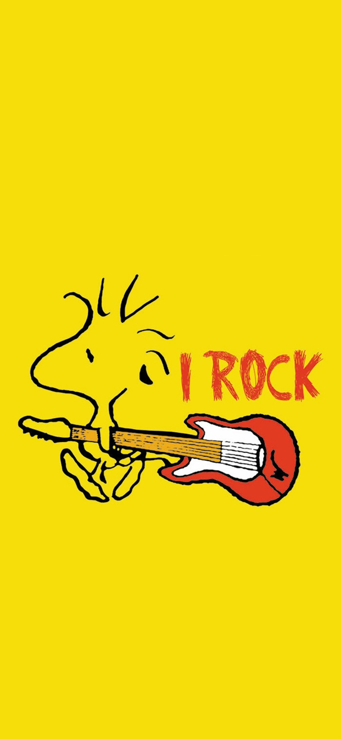 [2436×1125]美国动漫 史迪仔 I rock 苹果手机动漫壁纸图片
