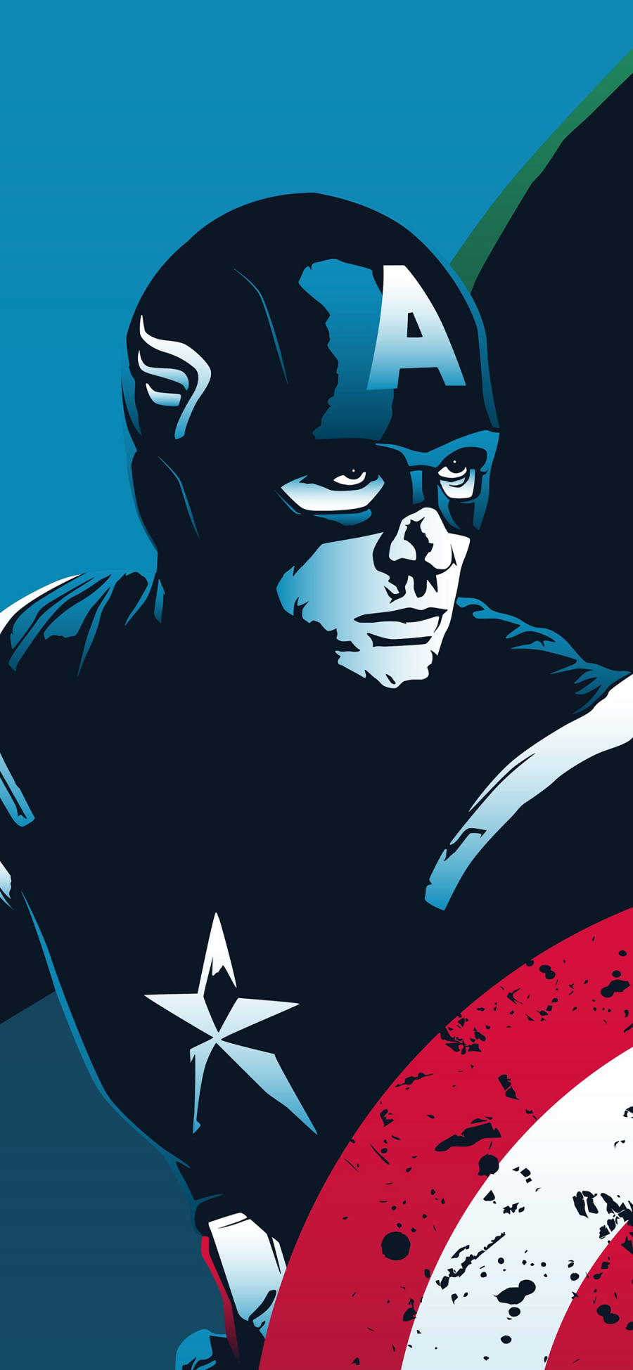 [2436×1125]美国队长 漫威 超级英雄 漫画 欧美 复仇者联盟 苹果手机动漫壁纸图片