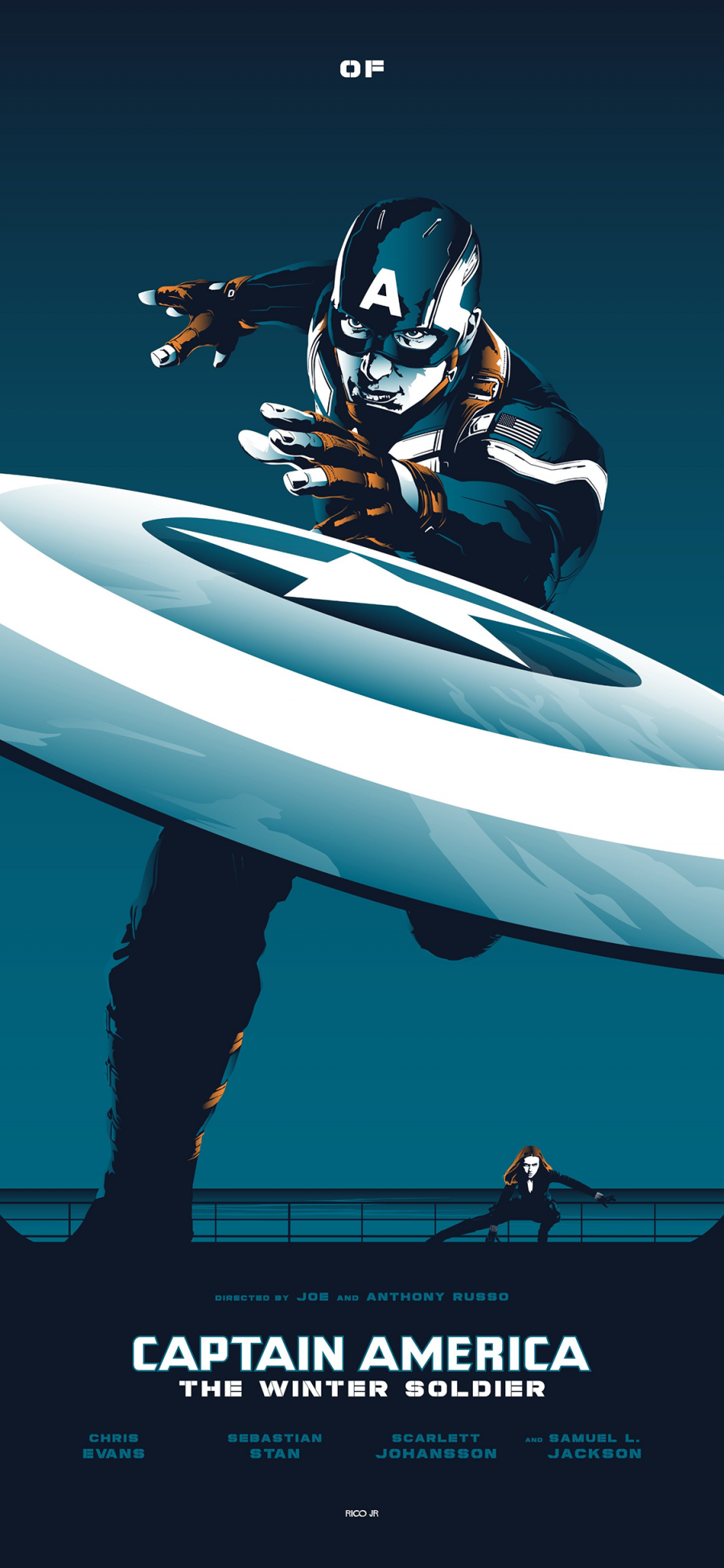 [2436×1125]美国队长 超级英雄 漫威 欧美 蓝色 盾牌 复仇者联盟 苹果手机动漫壁纸图片