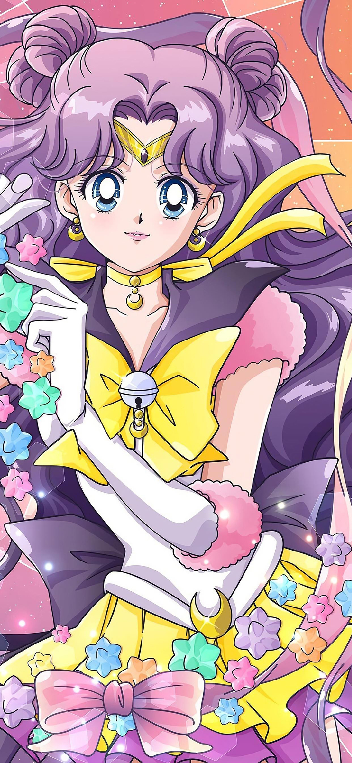 [2436×1125]美少女战士 动画 紫色 日本 苹果手机动漫壁纸图片
