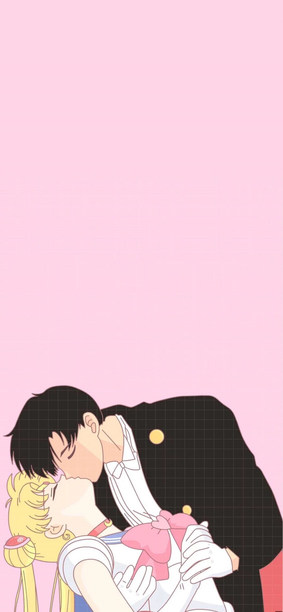 [2436×1125]美少女战士 水冰月 粉色 漫画 日本 亲吻 苹果手机动漫壁纸图片