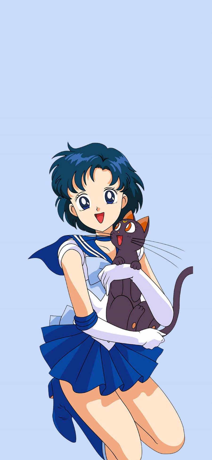 [2436×1125]美少女战士 水野亚美 日本 漫画 猫咪 苹果手机动漫壁纸图片