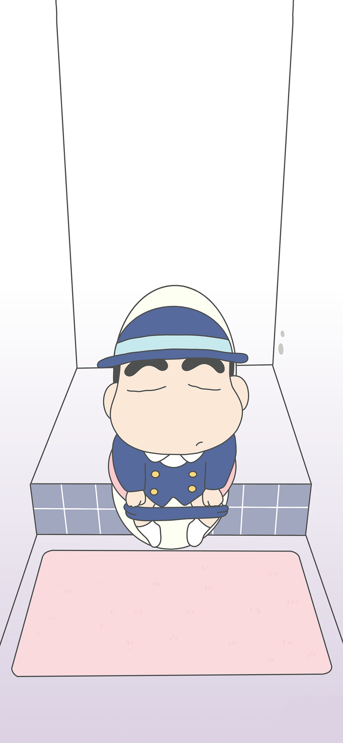 [2436×1125]蜡笔小新 日本 动画 校服 厕所 苹果手机动漫壁纸图片