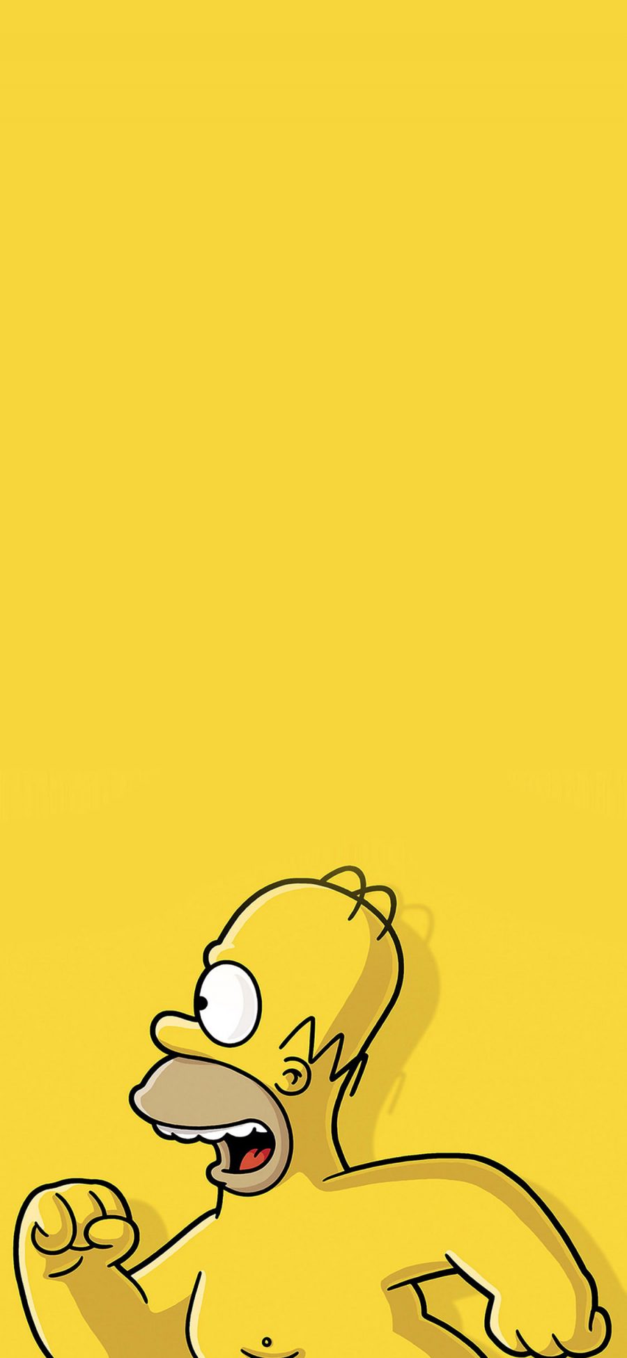 [2436×1125]辛普森 动画 卡通 黄色 跑步 裸体 苹果手机动漫壁纸图片