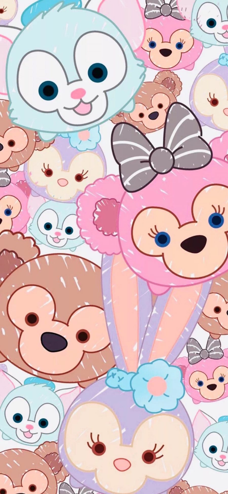 [2436×1125]迪士尼 Duffy 达菲熊 和朋友 苹果手机动漫壁纸图片