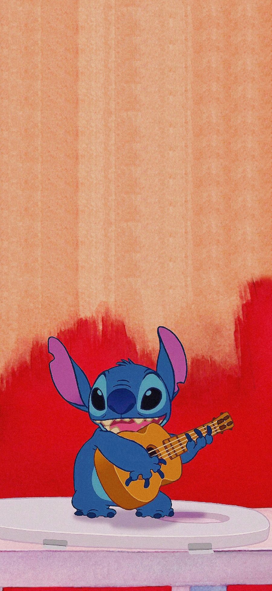 [2436×1125]迪士尼 星际宝贝 史迪仔 弹吉他 苹果手机动漫壁纸图片