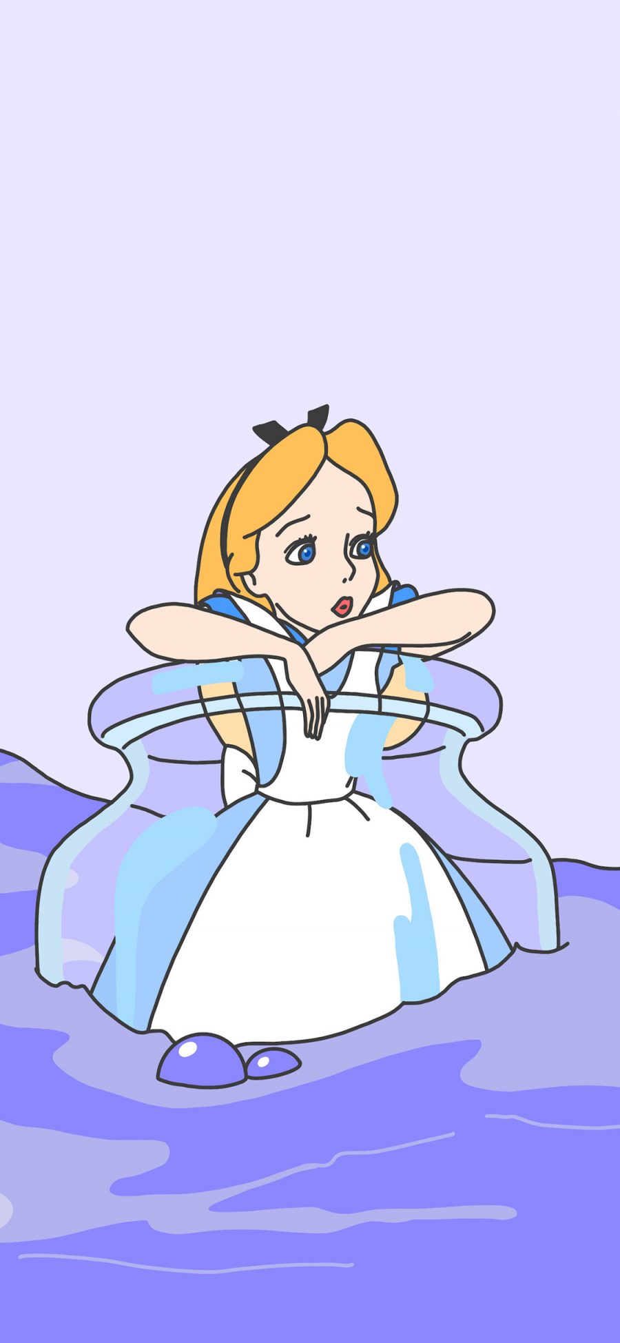 [2436×1125]迪士尼 童话 公主 爱丽丝梦游仙境 苹果手机动漫壁纸图片