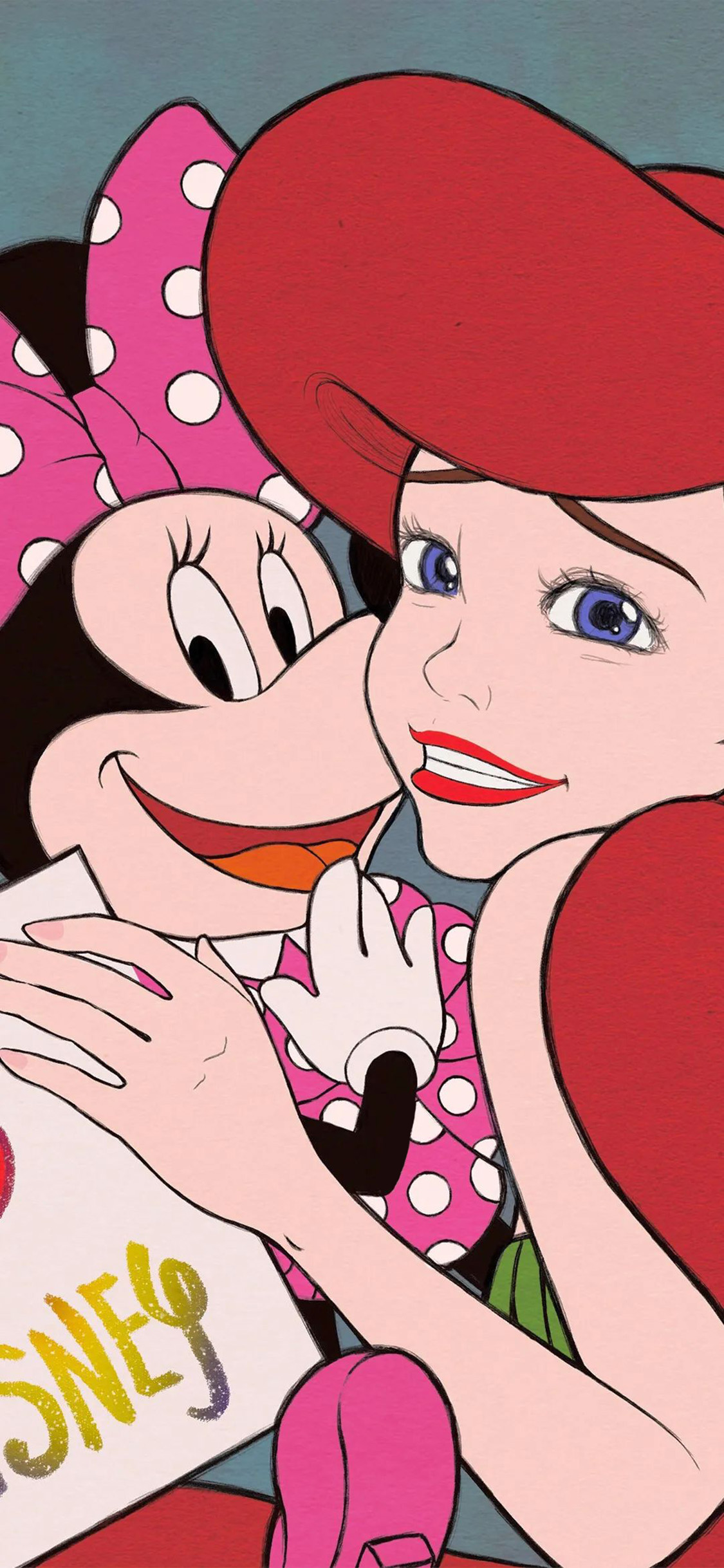 [2436×1125]迪士尼 米奇 人鱼公主 童话 苹果手机动漫壁纸图片