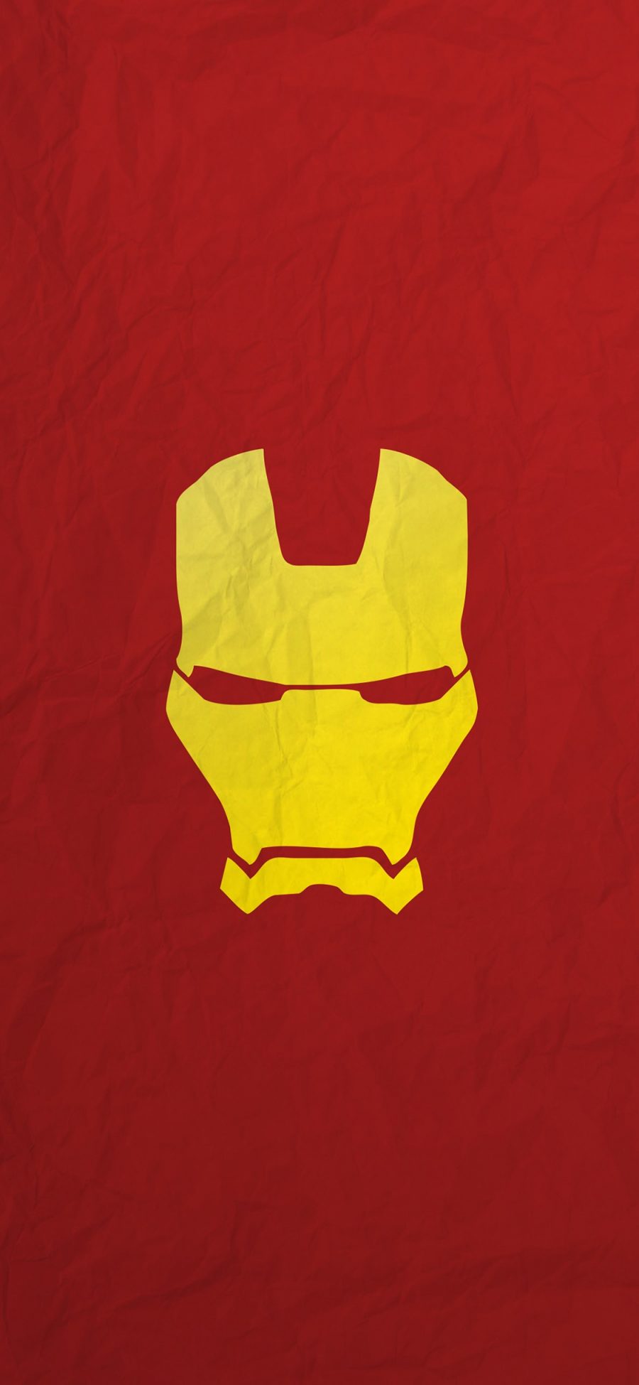 [2436×1125]钢铁侠 面具 红色 超级英雄 漫威 苹果手机动漫壁纸图片
