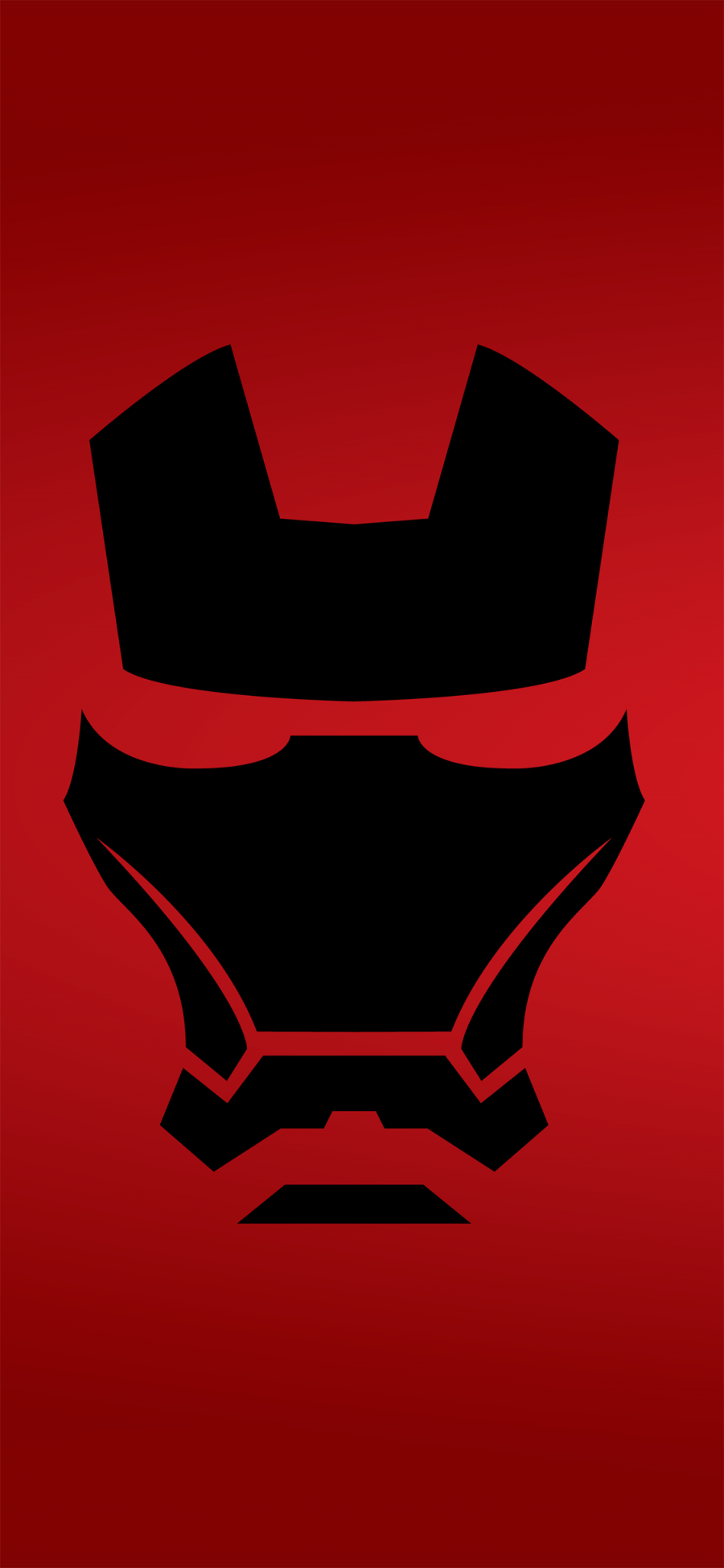 [2436×1125]钢铁侠 面具 红黑 欧美 平面 超级英雄 苹果手机动漫壁纸图片