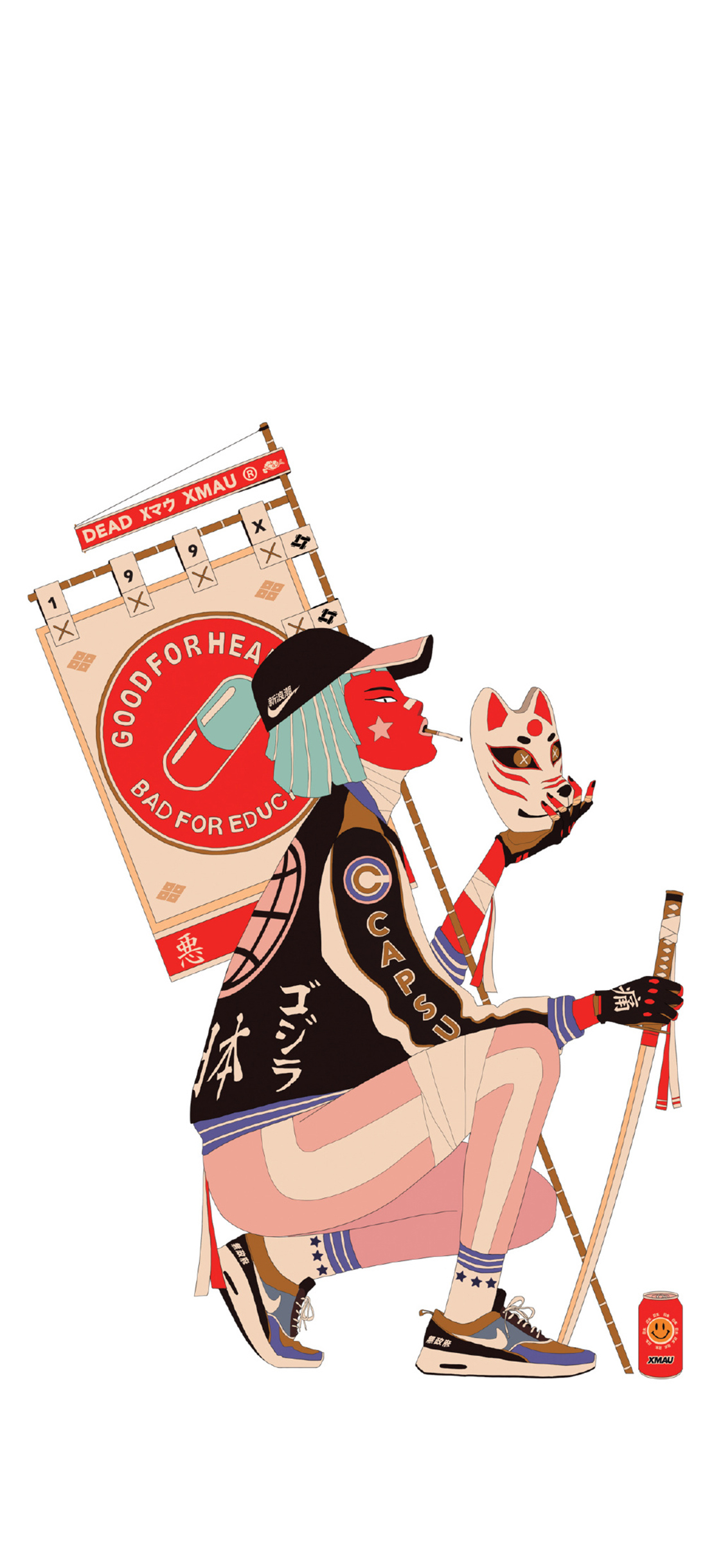 [2436×1125]银魂插画 创意 日系 苹果手机动漫壁纸图片