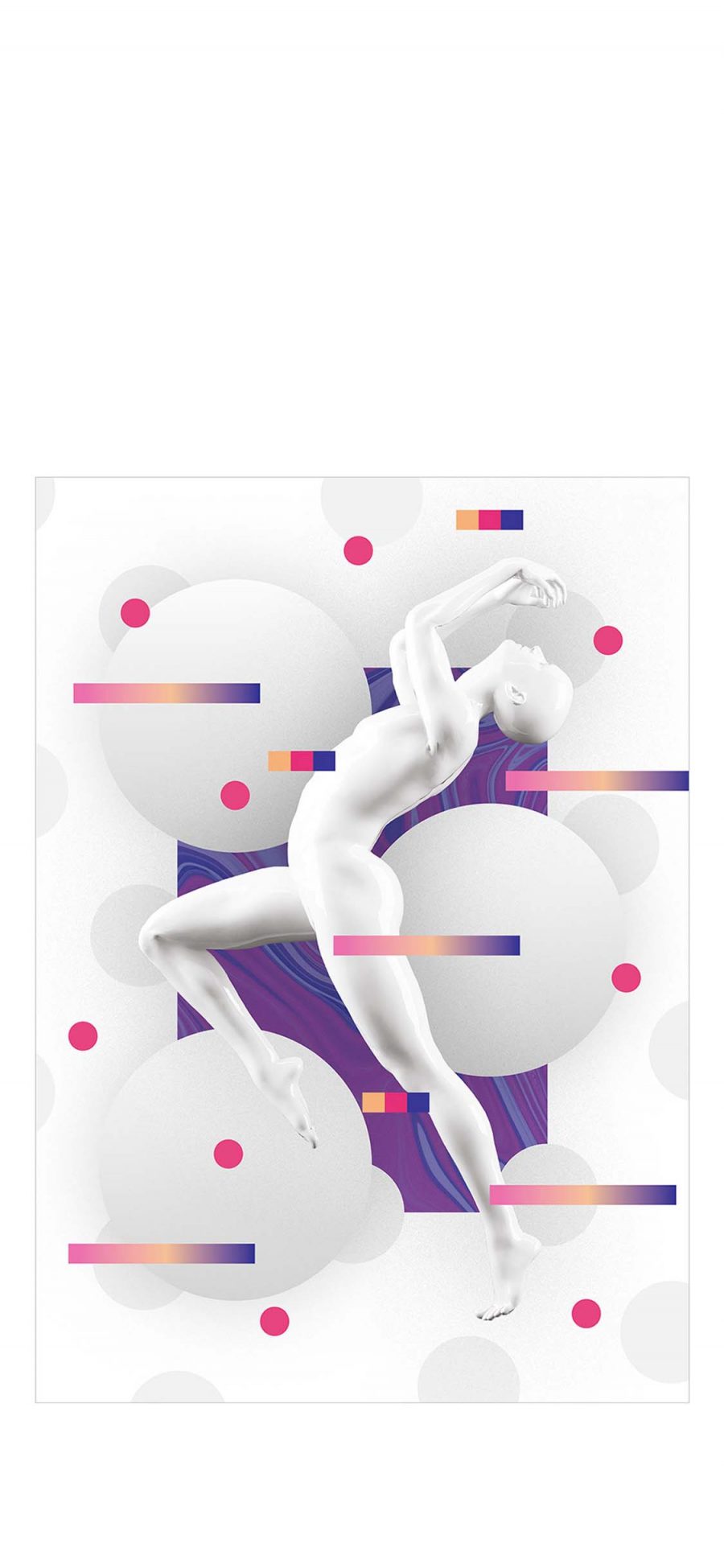 [2436×1125]雕像 封面 设计 白色 球体 苹果手机动漫壁纸图片