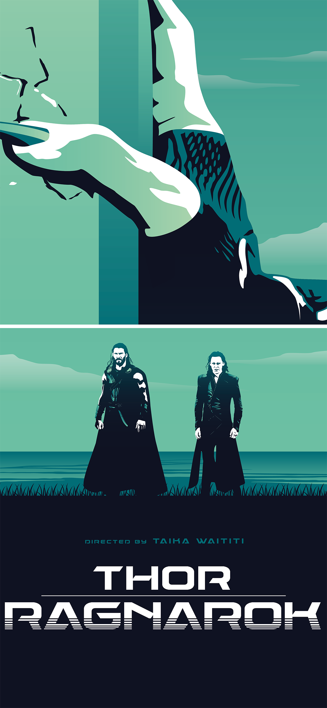 [2436×1125]雷神 超级英雄 复仇者联盟 漫威 苹果手机动漫壁纸图片