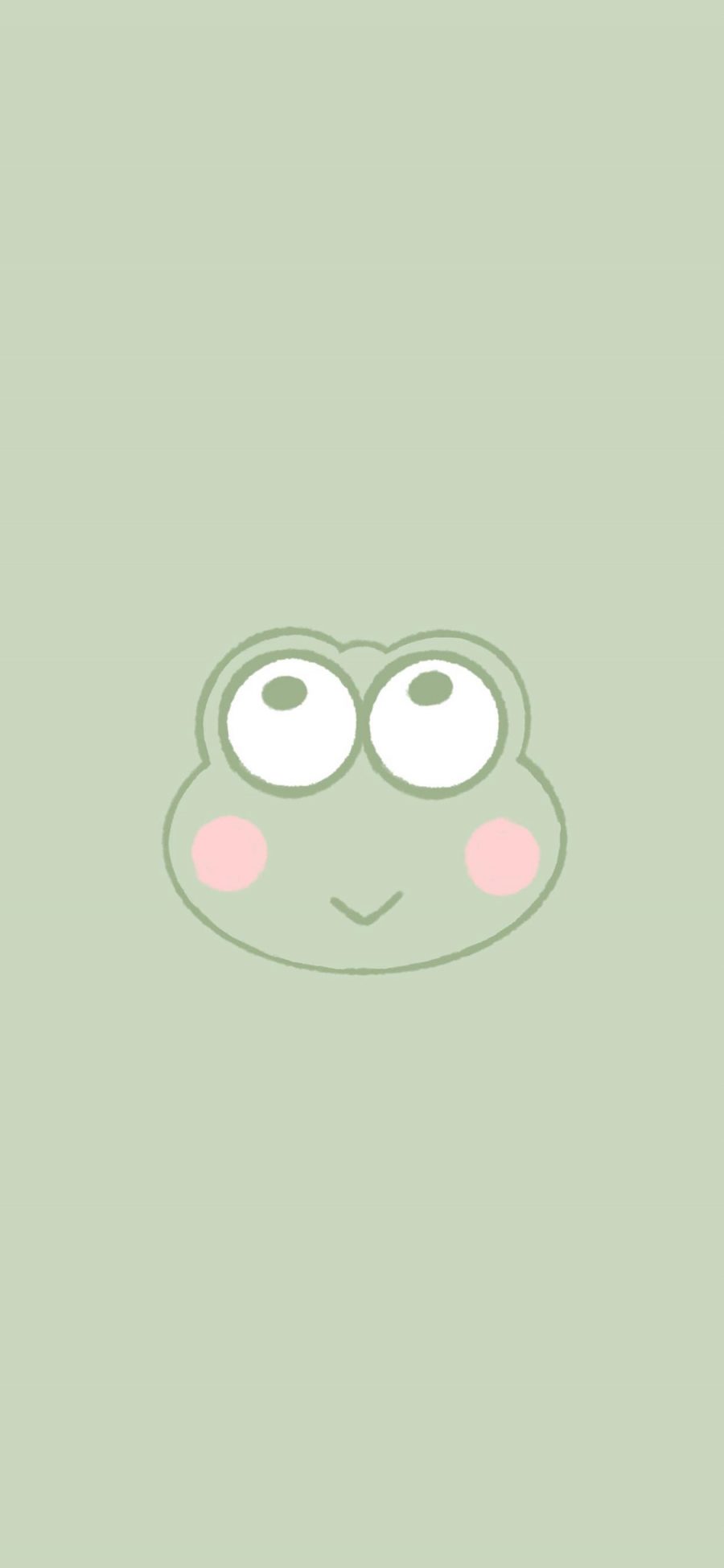 [2436×1125]青蛙 卡通 可爱 绿 苹果手机动漫壁纸图片