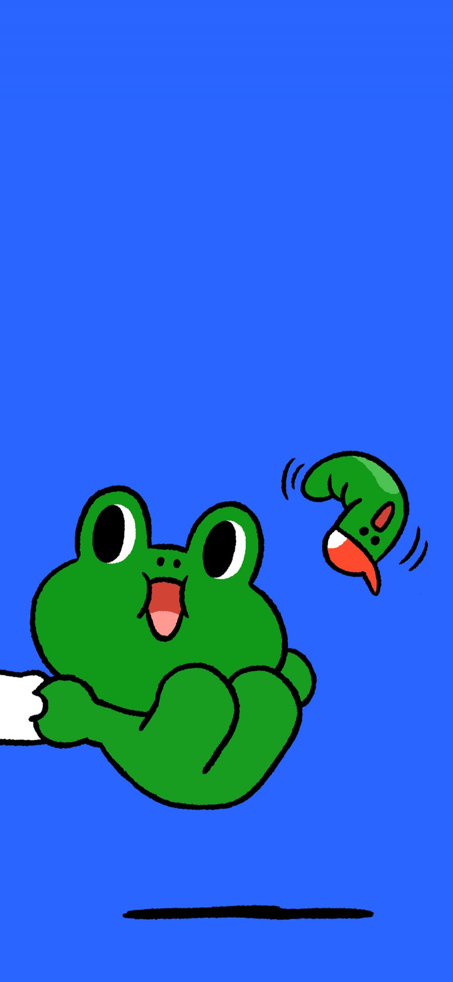 [2436×1125]韩国 line 蛙里奥 青蛙 苹果手机动漫壁纸图片