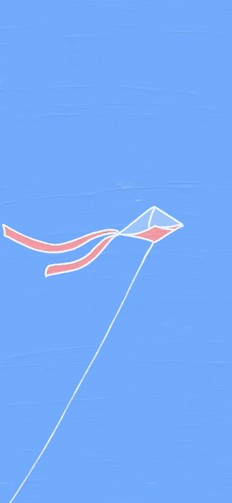 [2436×1125]风筝 蔚蓝 天空 放风筝 苹果手机动漫壁纸图片