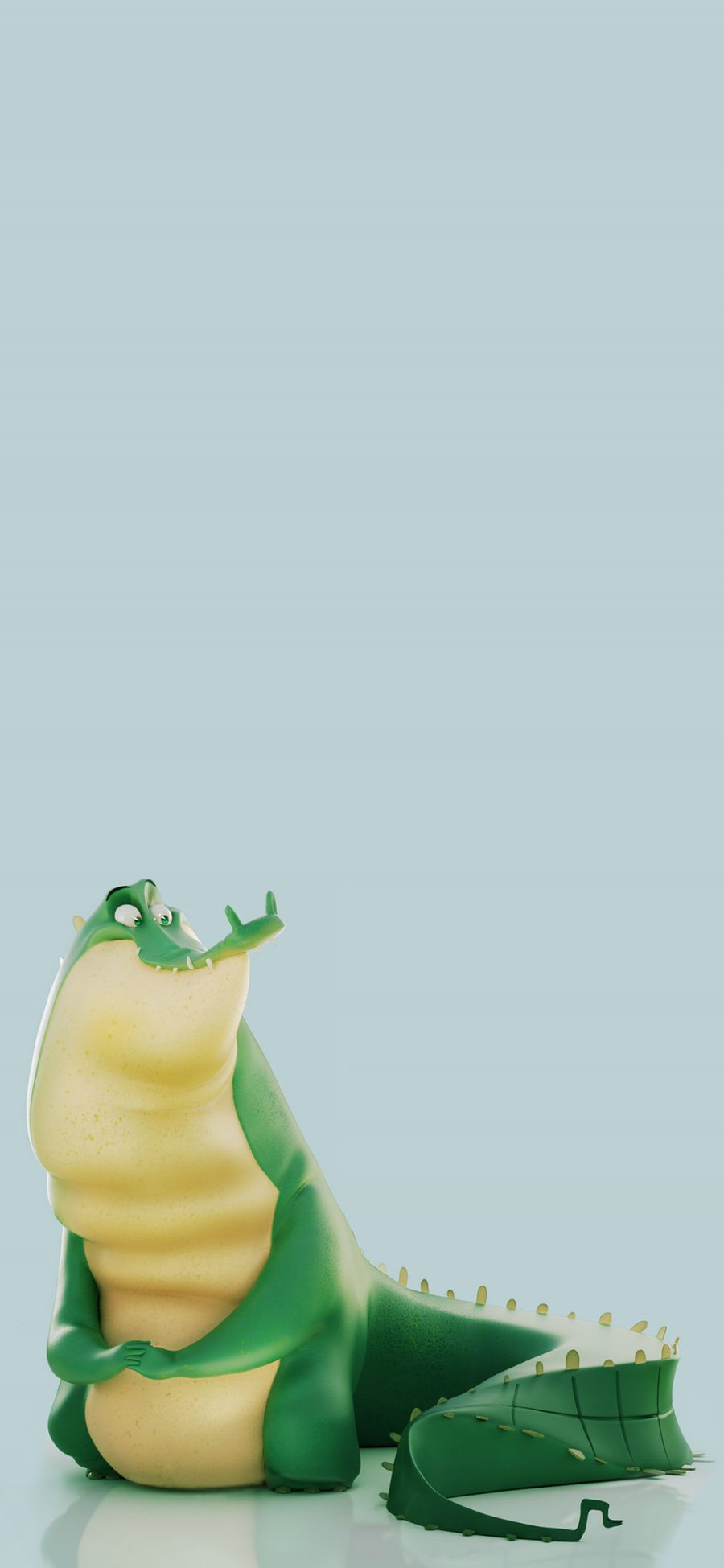 [2436×1125]鳄鱼 3D 卡通 可爱 苹果手机动漫壁纸图片