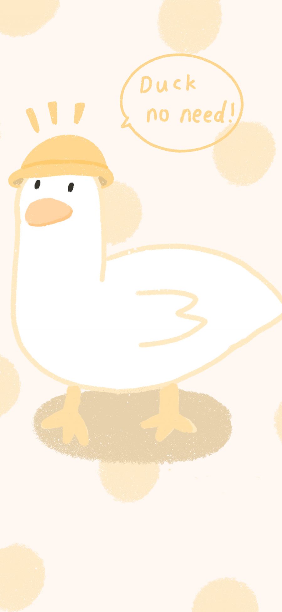 [2436×1125]鸭子 简约 黄 duck 苹果手机动漫壁纸图片
