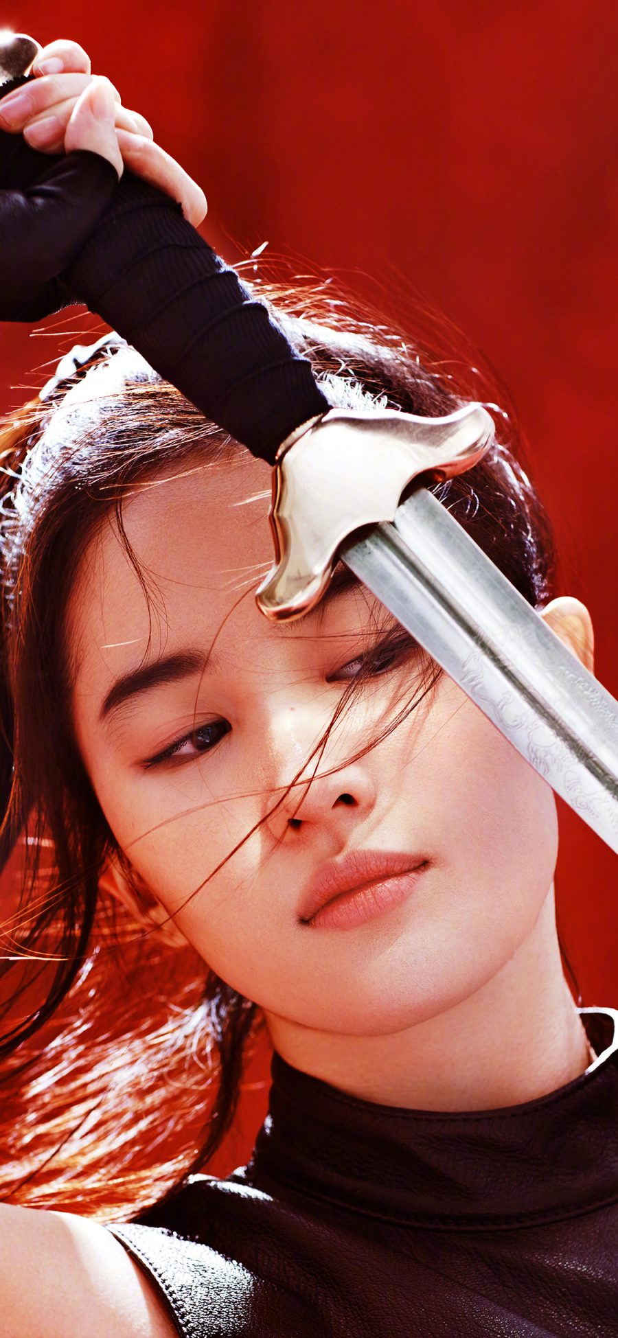 [2436×1125]刘亦菲 神仙姐姐 花木兰 剑 古风 演员 写真 苹果手机美女壁纸图片