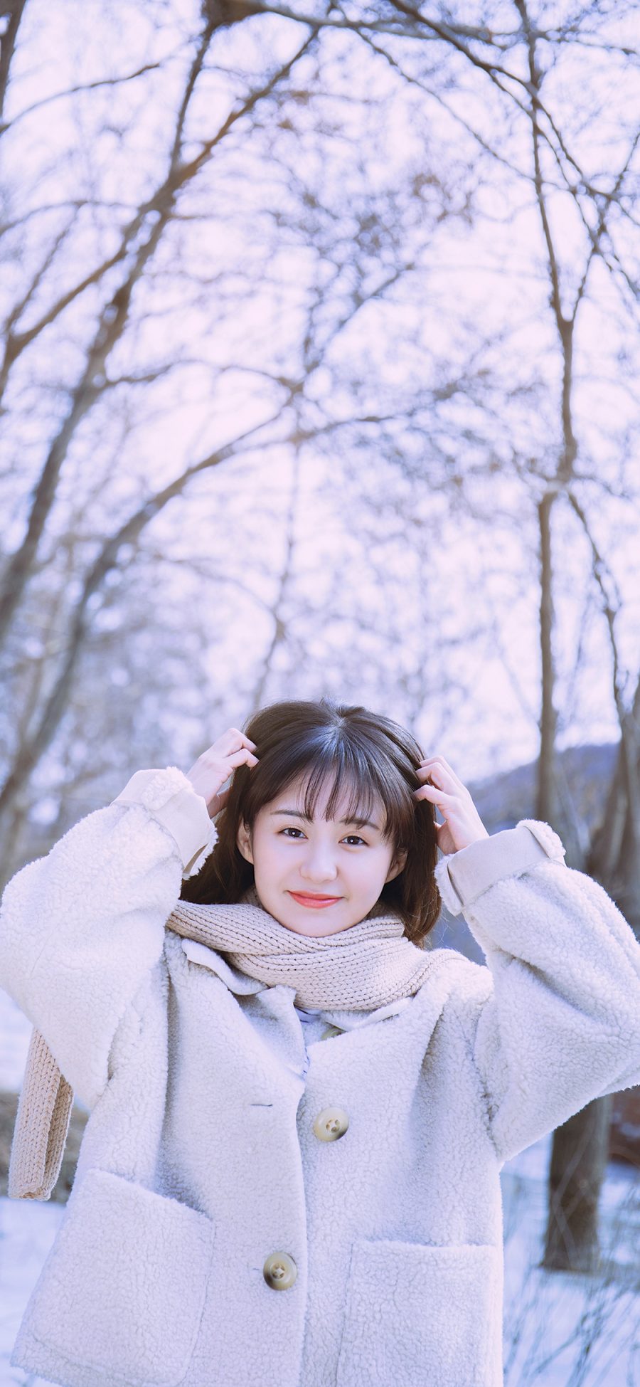 [2436×1125]郑合惠子 演员 明星 艺人 冬天 苹果手机美女壁纸图片