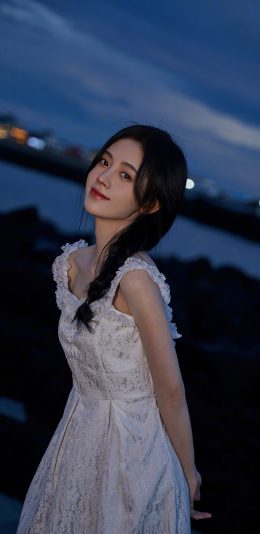 [2436x1125]鞠婧祎 演员 明星 艺人 苹果手机美女壁纸图片