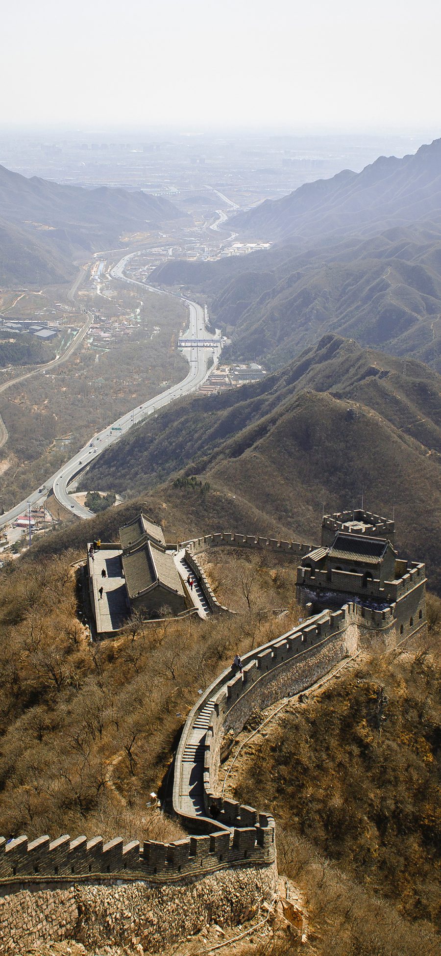 [2436×1125]中国 万里长城 地标 山脉 苹果手机壁纸图片