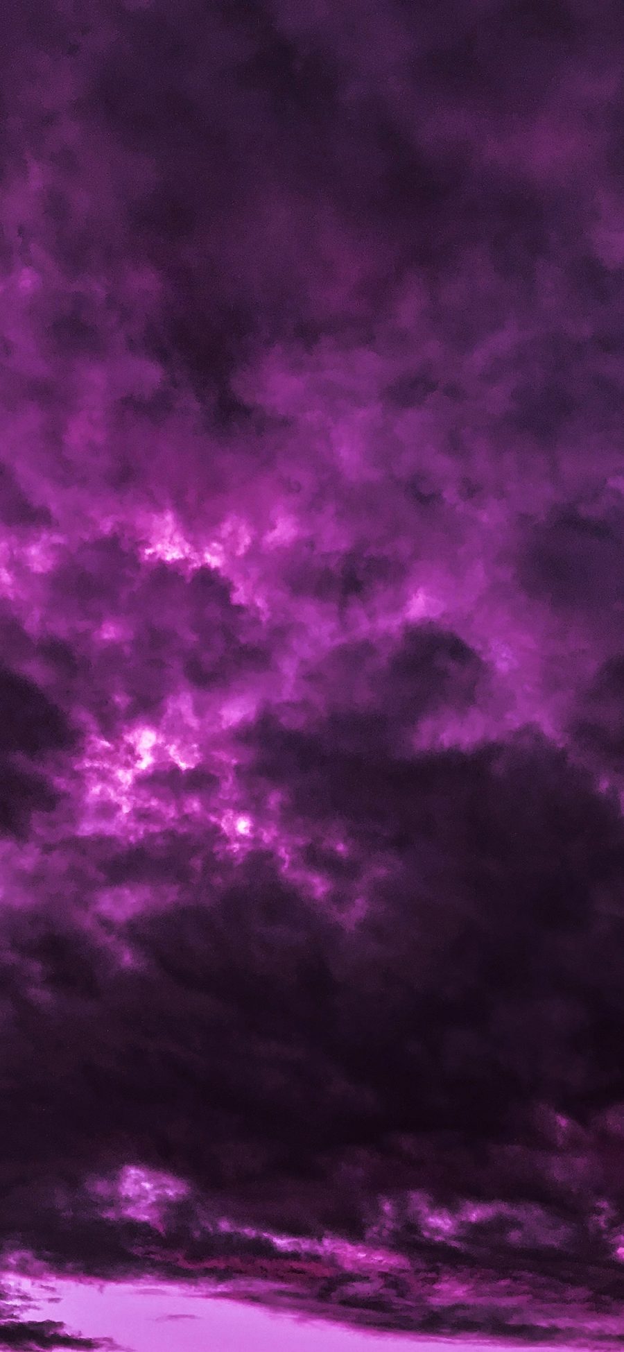 [2436×1125]云层 紫色 奇异 云彩 苹果手机壁纸图片
