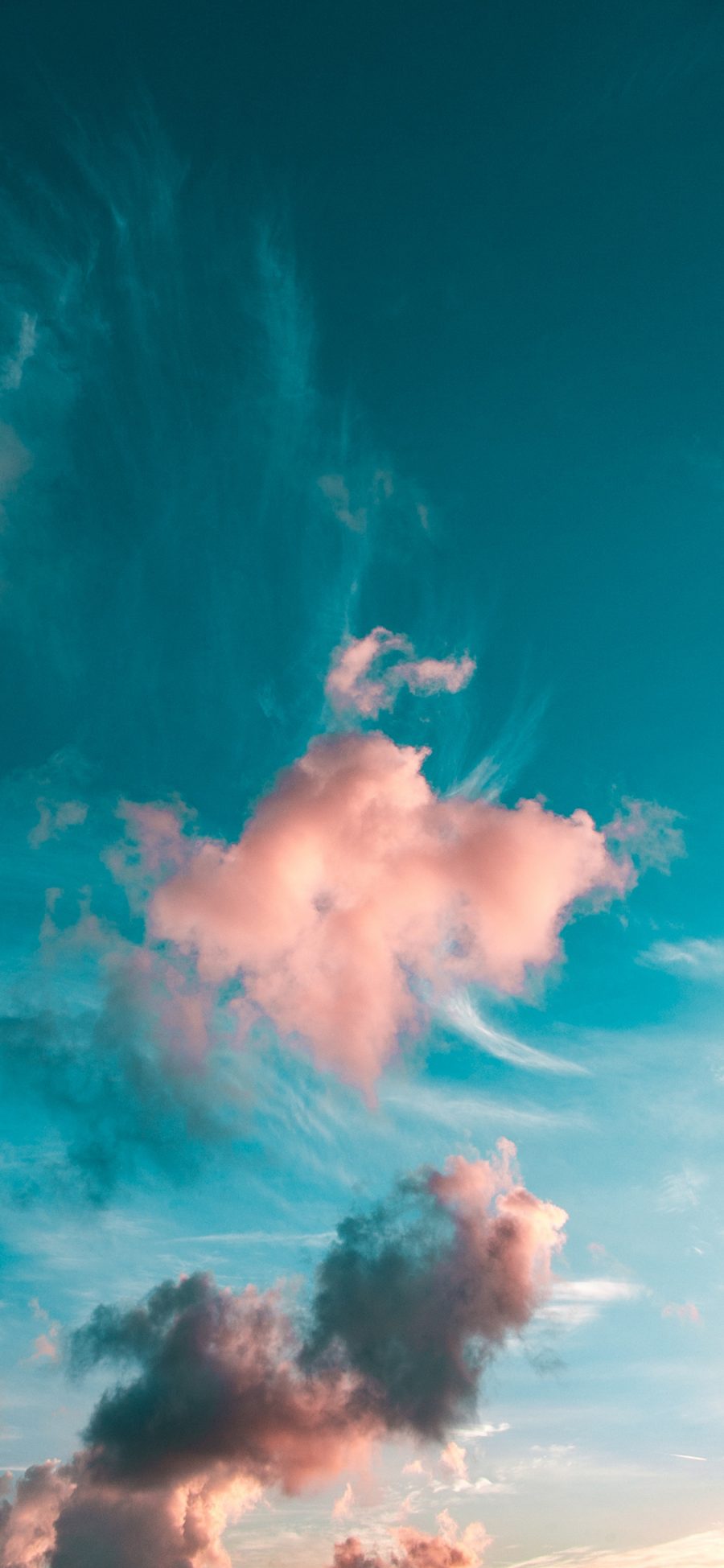 [2436×1125]云彩 天空 云朵 夕阳 苹果手机壁纸图片