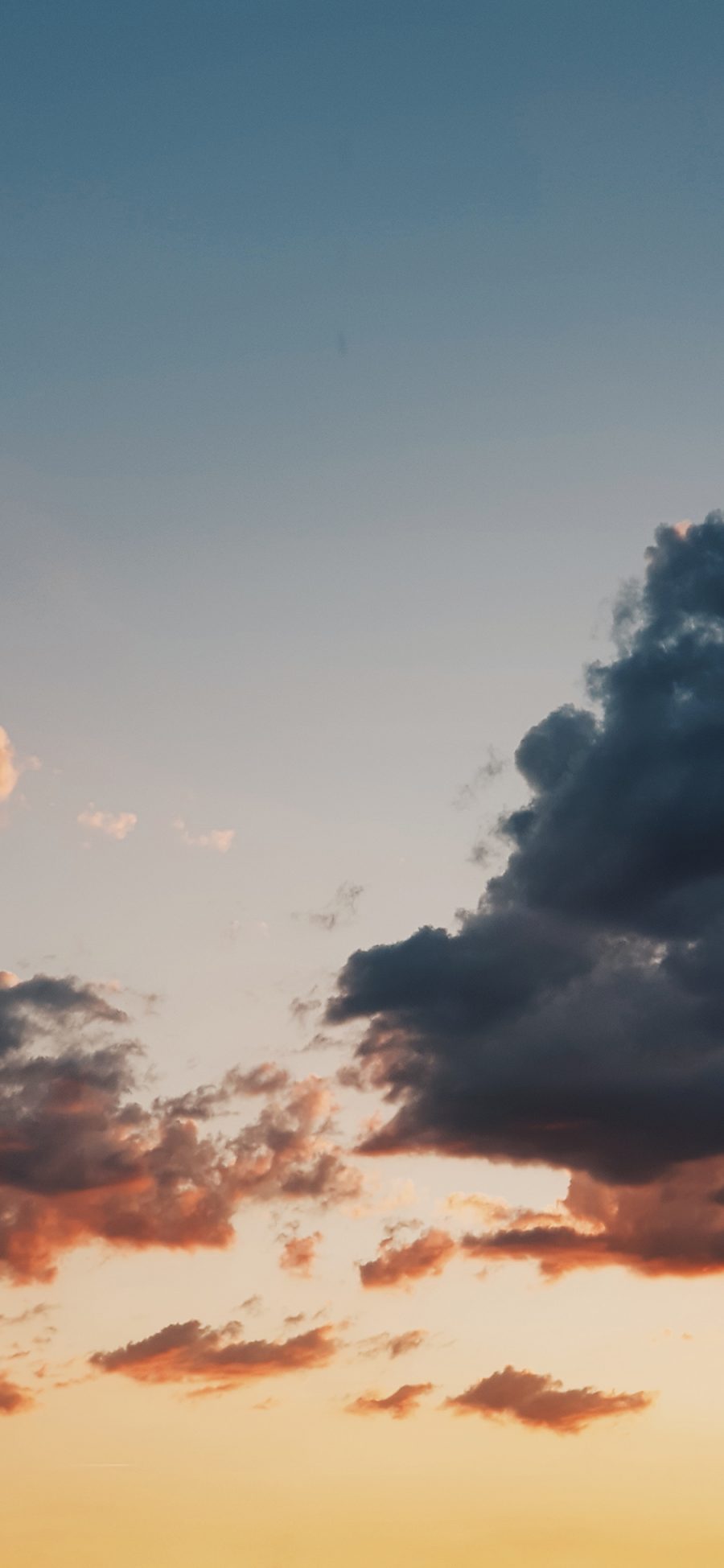 [2436×1125]云彩 景色 夕阳 天空 苹果手机壁纸图片