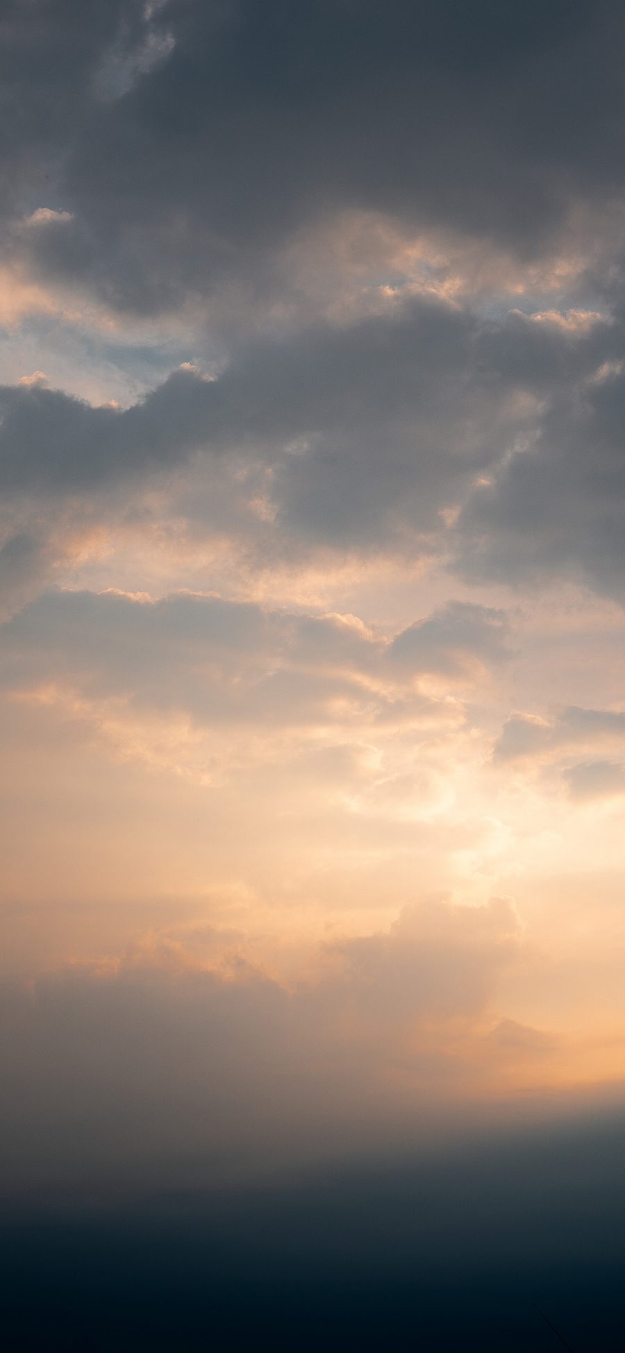 [2436×1125]云海 云彩 太阳 夕阳 苹果手机壁纸图片