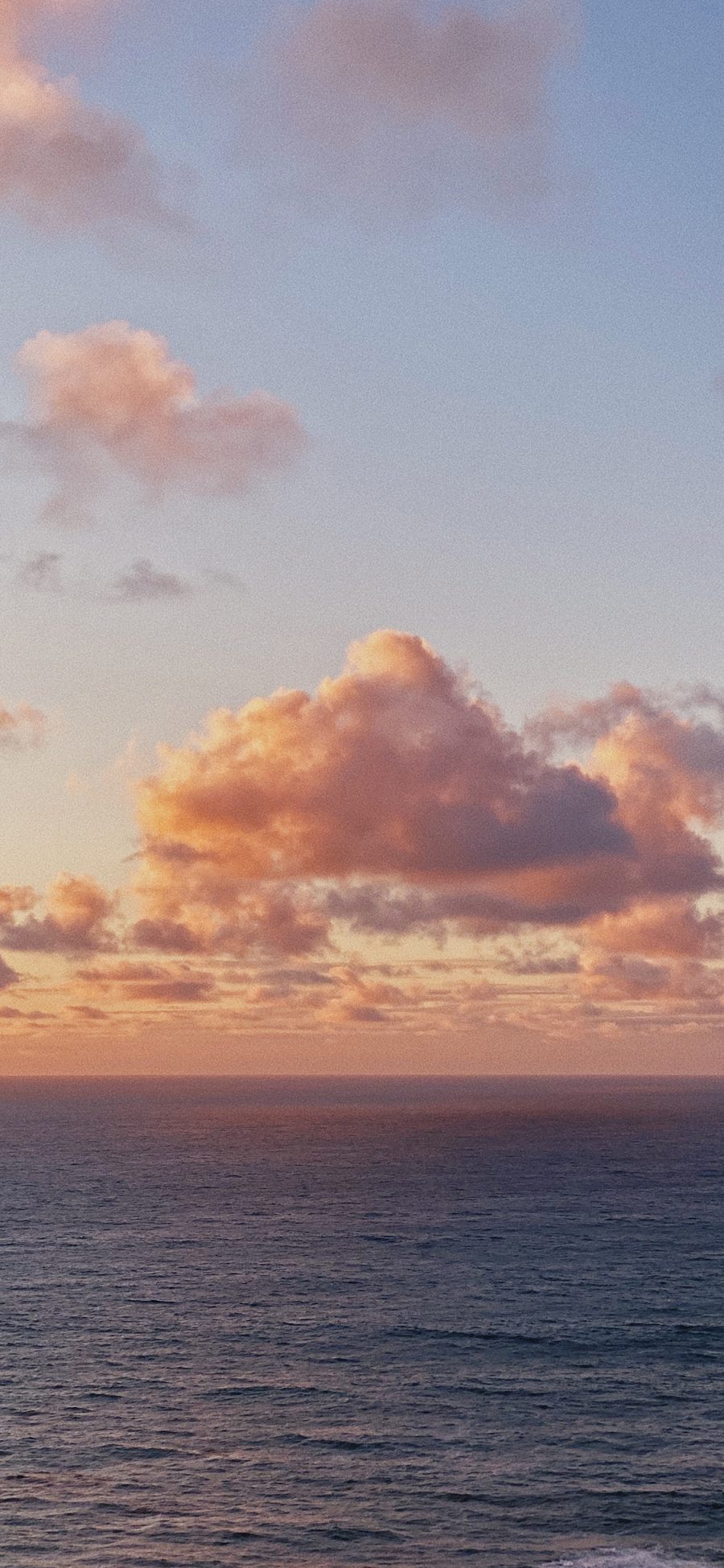 [2436×1125]云海 夕阳 海平面 天空 苹果手机壁纸图片
