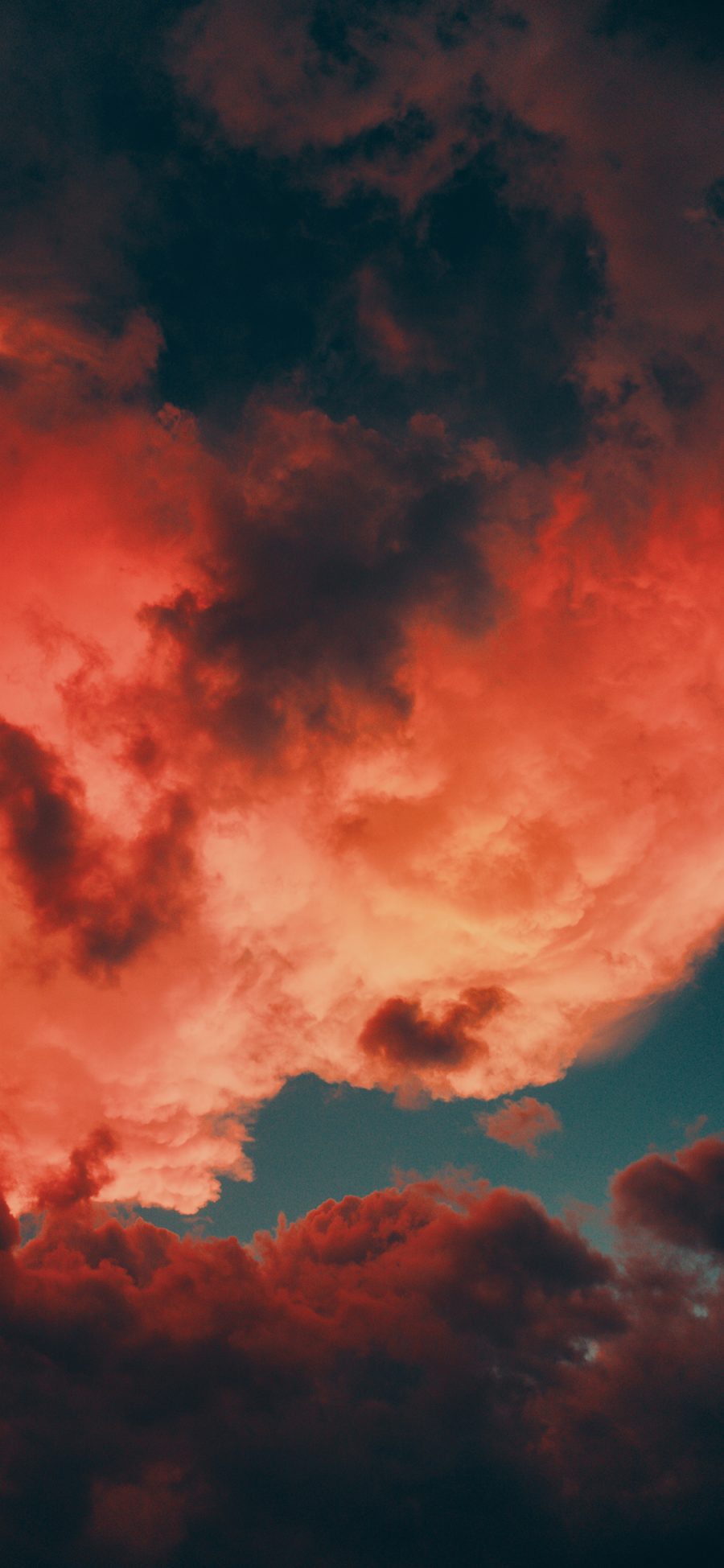 [2436×1125]云空 运动 红霞 自然 苹果手机壁纸图片