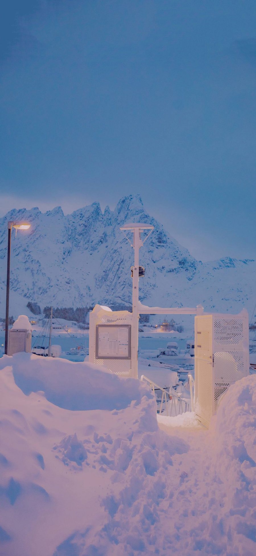 [2436×1125]冬季 雪地 雪景 雪白 苹果手机壁纸图片