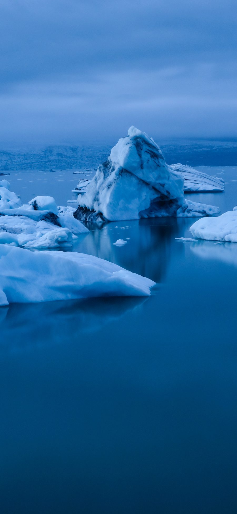 [2436×1125]冰川 北极 南极 蓝色 海洋 苹果手机壁纸图片