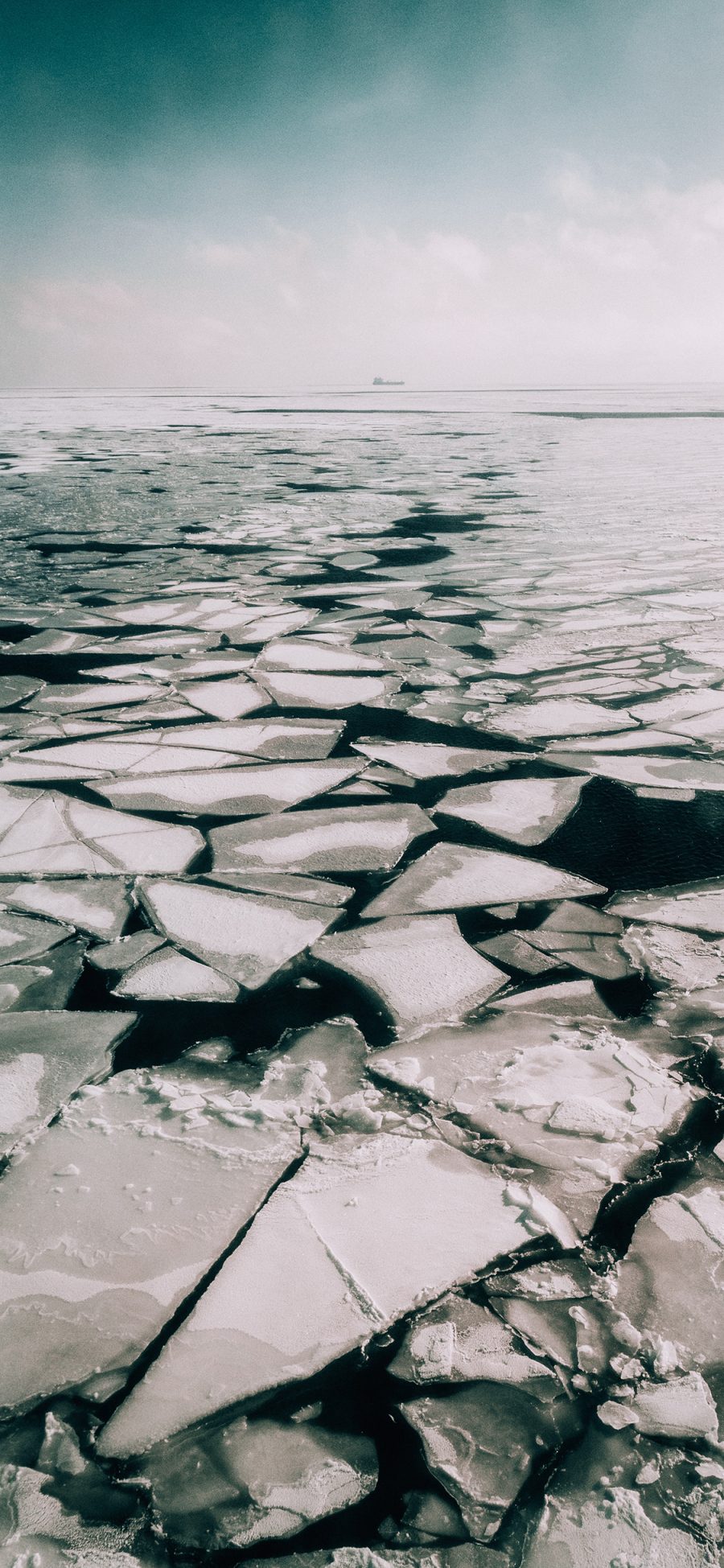 [2436×1125]北极 冰川 冰海 破碎 苹果手机壁纸图片