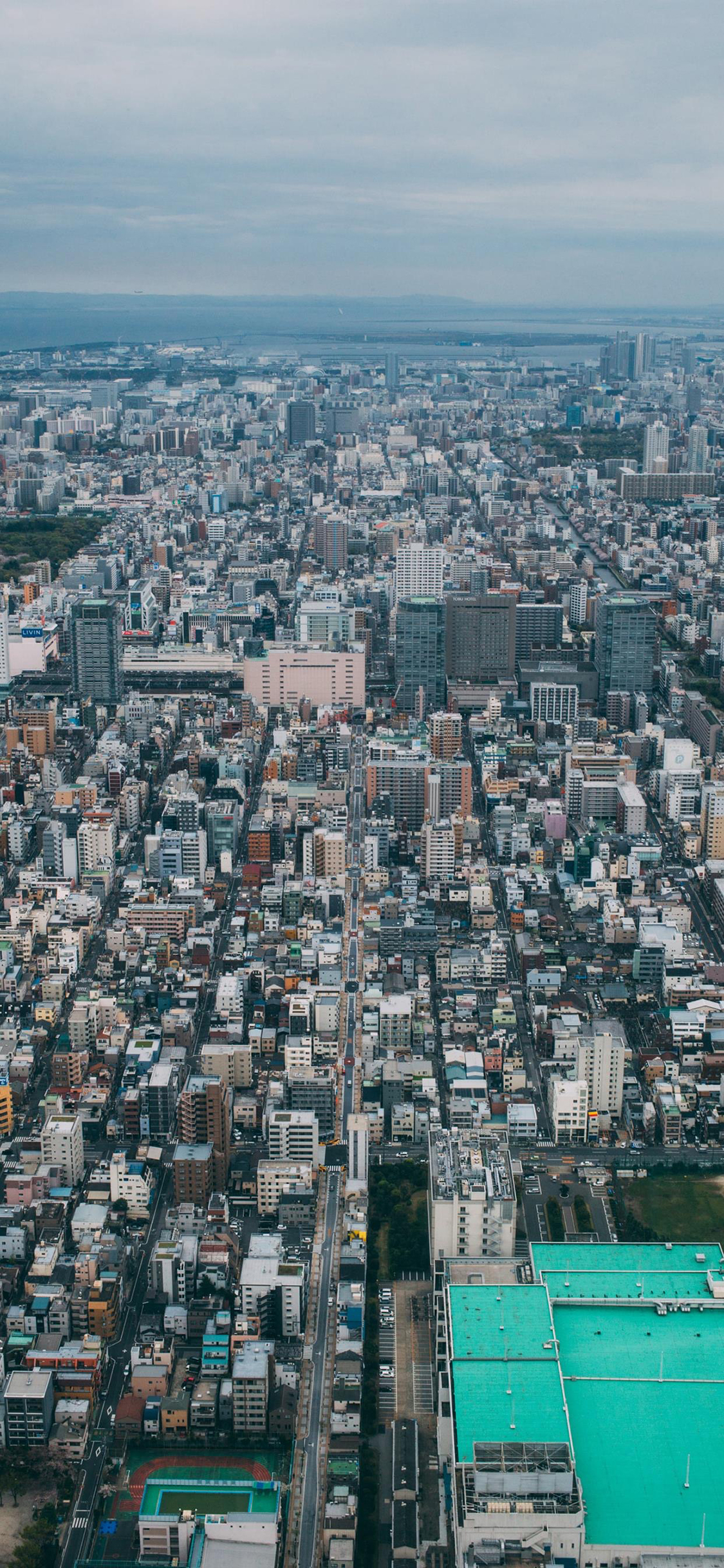[2436×1125]城市 建筑 楼房 房屋 苹果手机壁纸图片