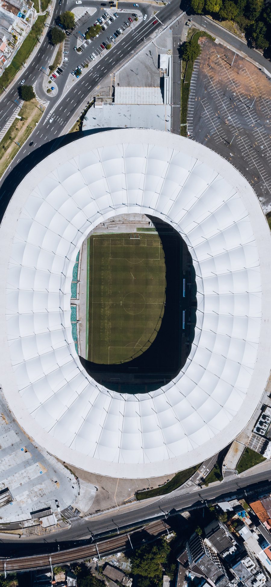 [2436×1125]城市 建筑 足球场 体育馆 苹果手机壁纸图片