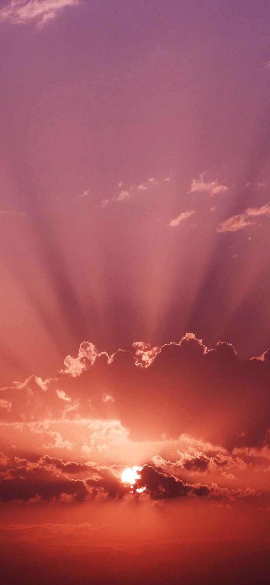 [2436×1125]夕阳 天空 唯美 彩霞 苹果手机壁纸图片