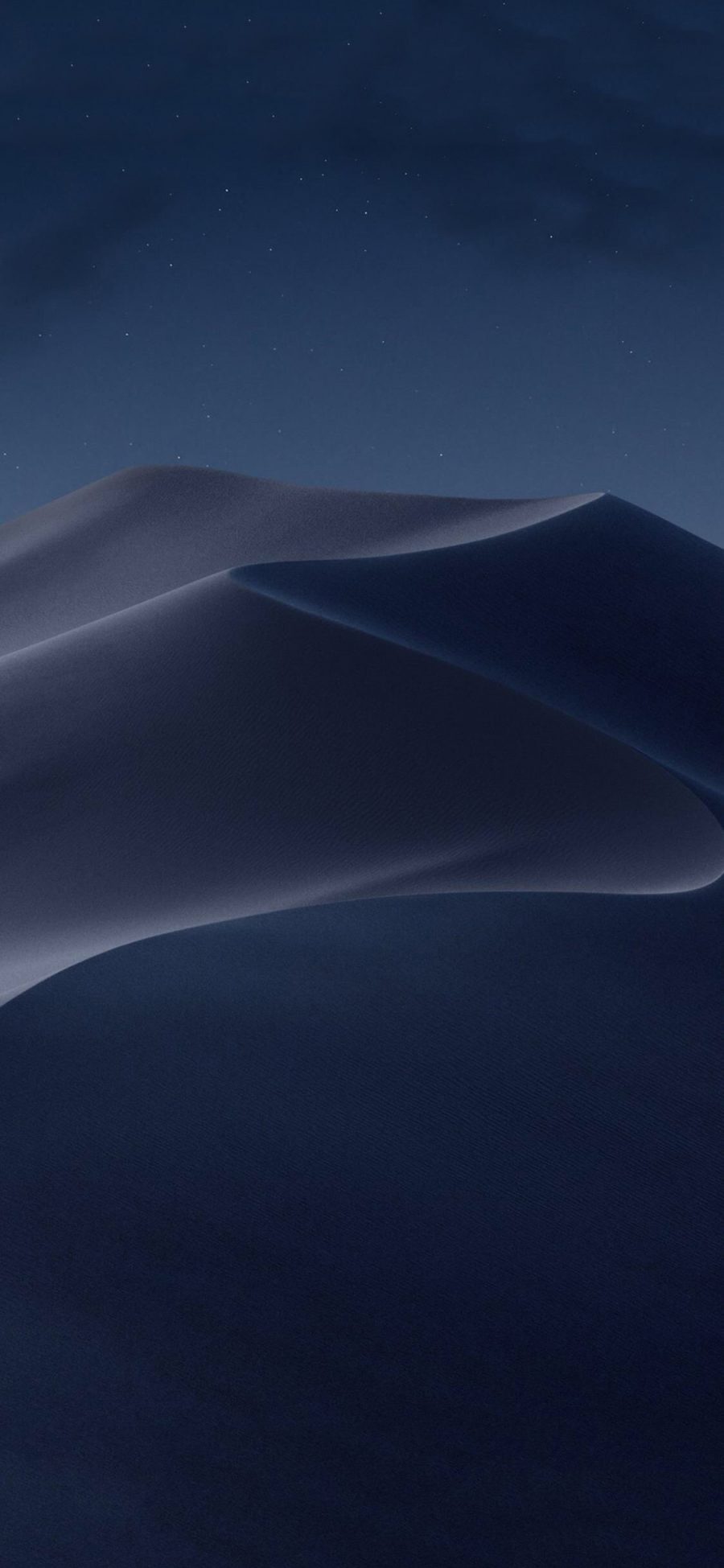 [2436×1125]夜 蓝色 沙漠 炫酷 静谧 苹果手机壁纸图片