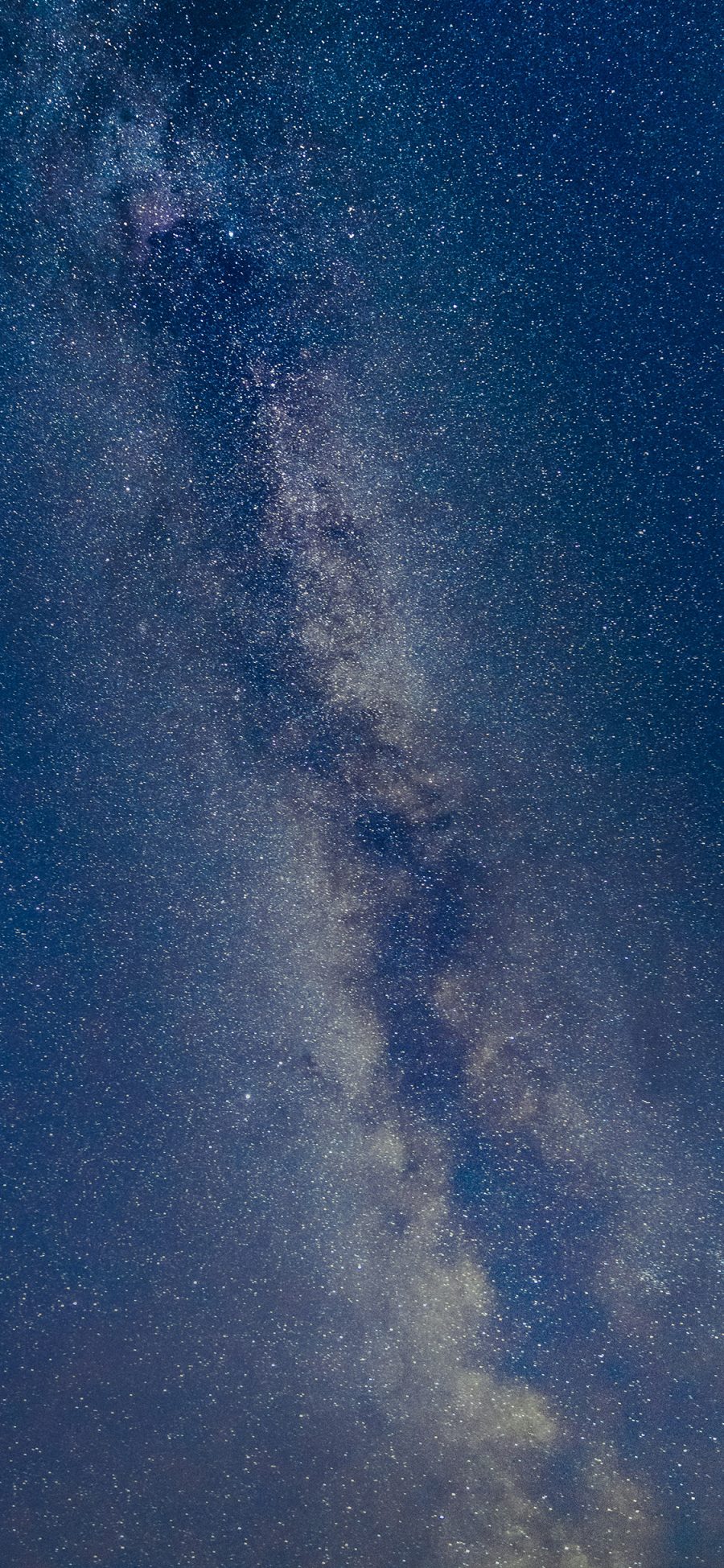 [2436×1125]夜晚 星空 银河 璀璨 苹果手机壁纸图片
