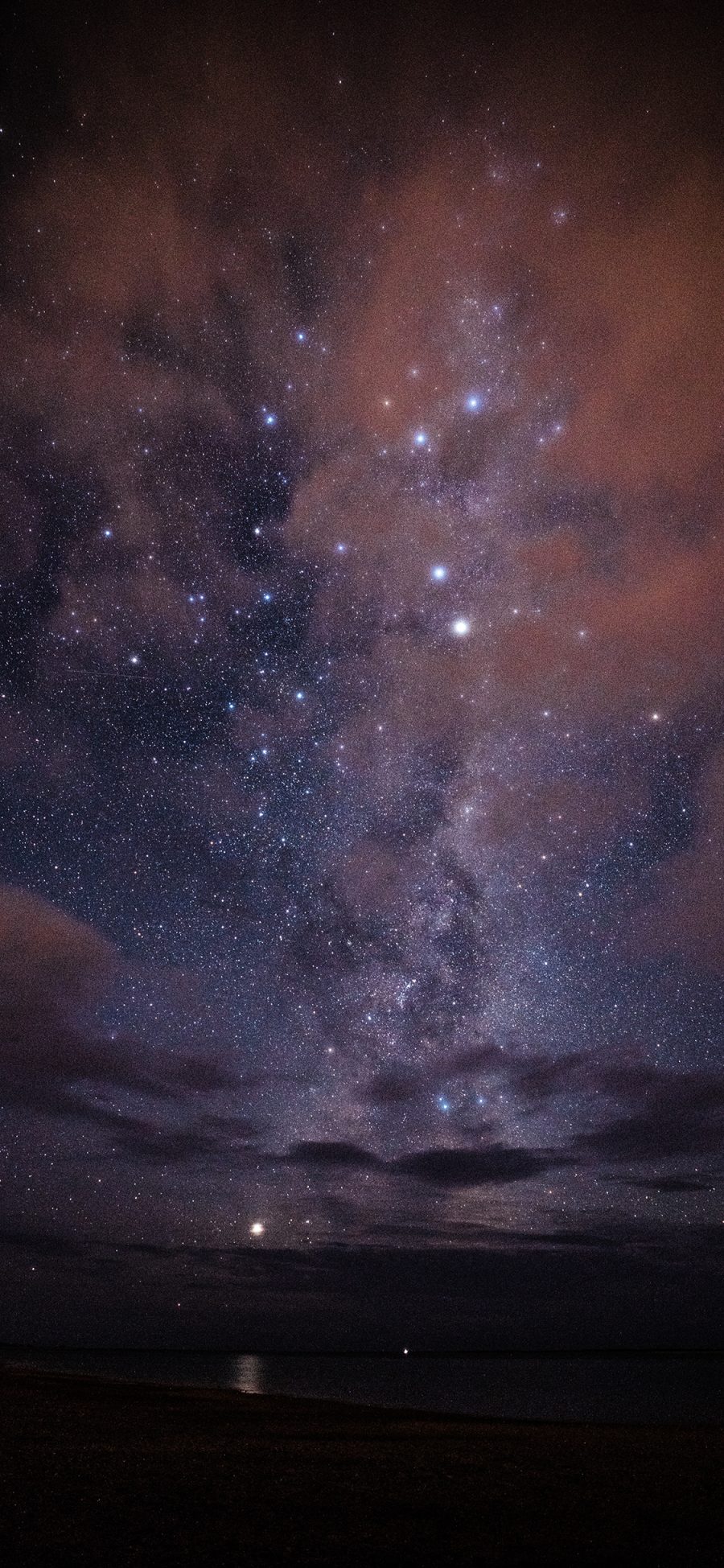 [2436×1125]夜景 星空 繁星 梦幻 苹果手机壁纸图片
