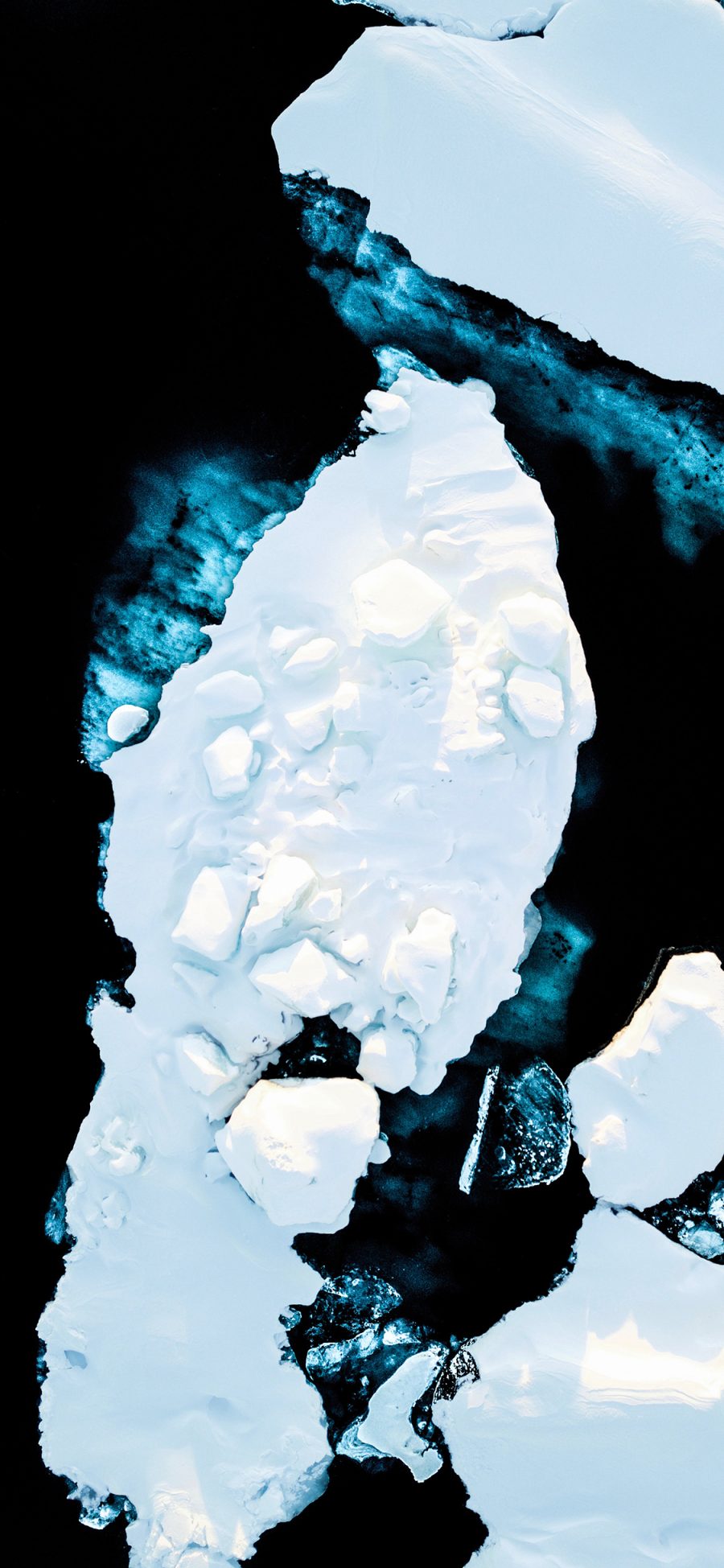 [2436×1125]大海 冰川 冰块 寒冷 苹果手机壁纸图片