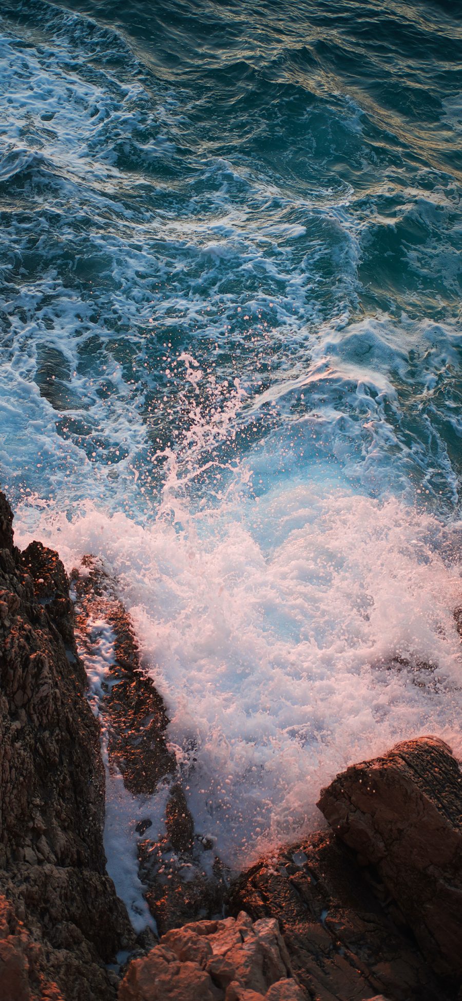 [2436×1125]大海 浪花 海浪 翻涌 苹果手机壁纸图片