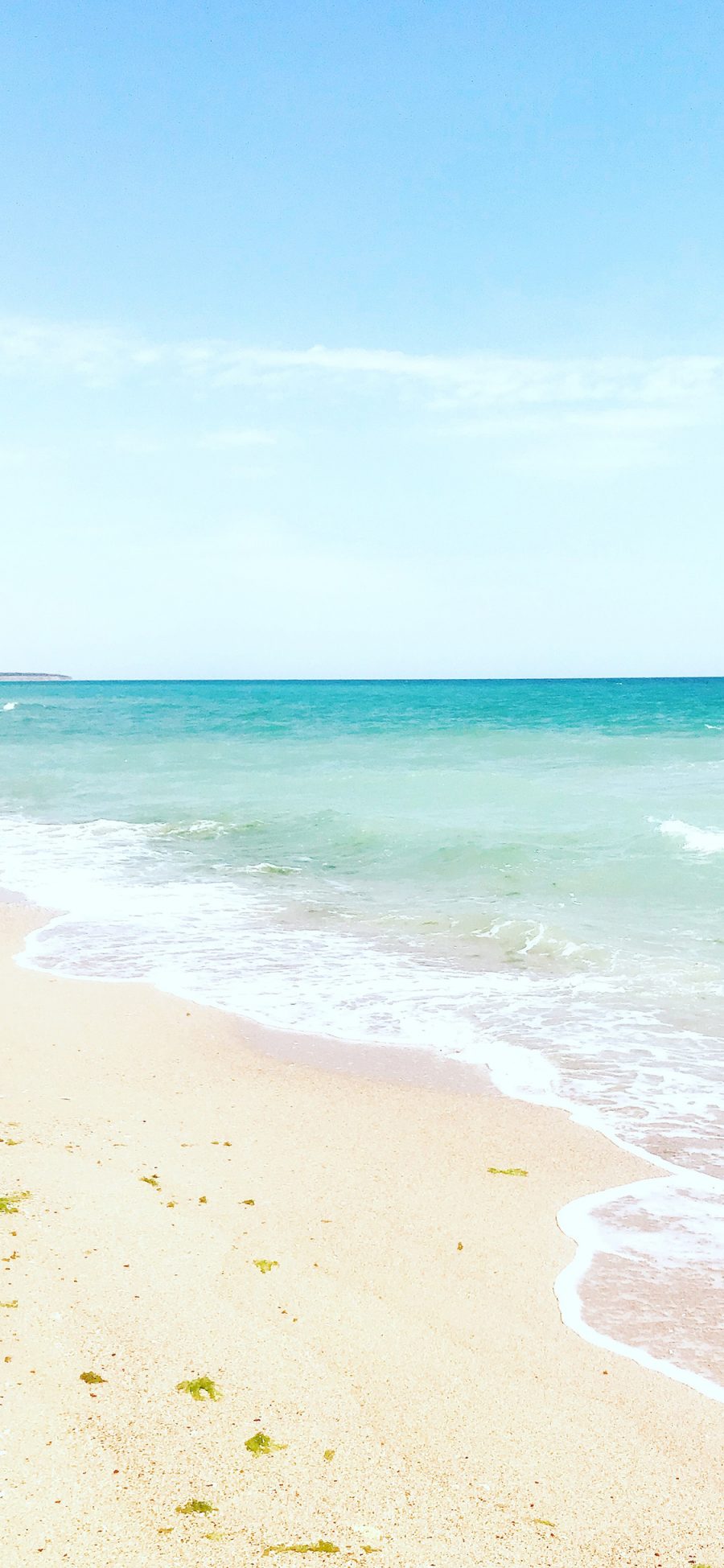 [2436×1125]大海 海岸 海浪 沙滩 苹果手机壁纸图片