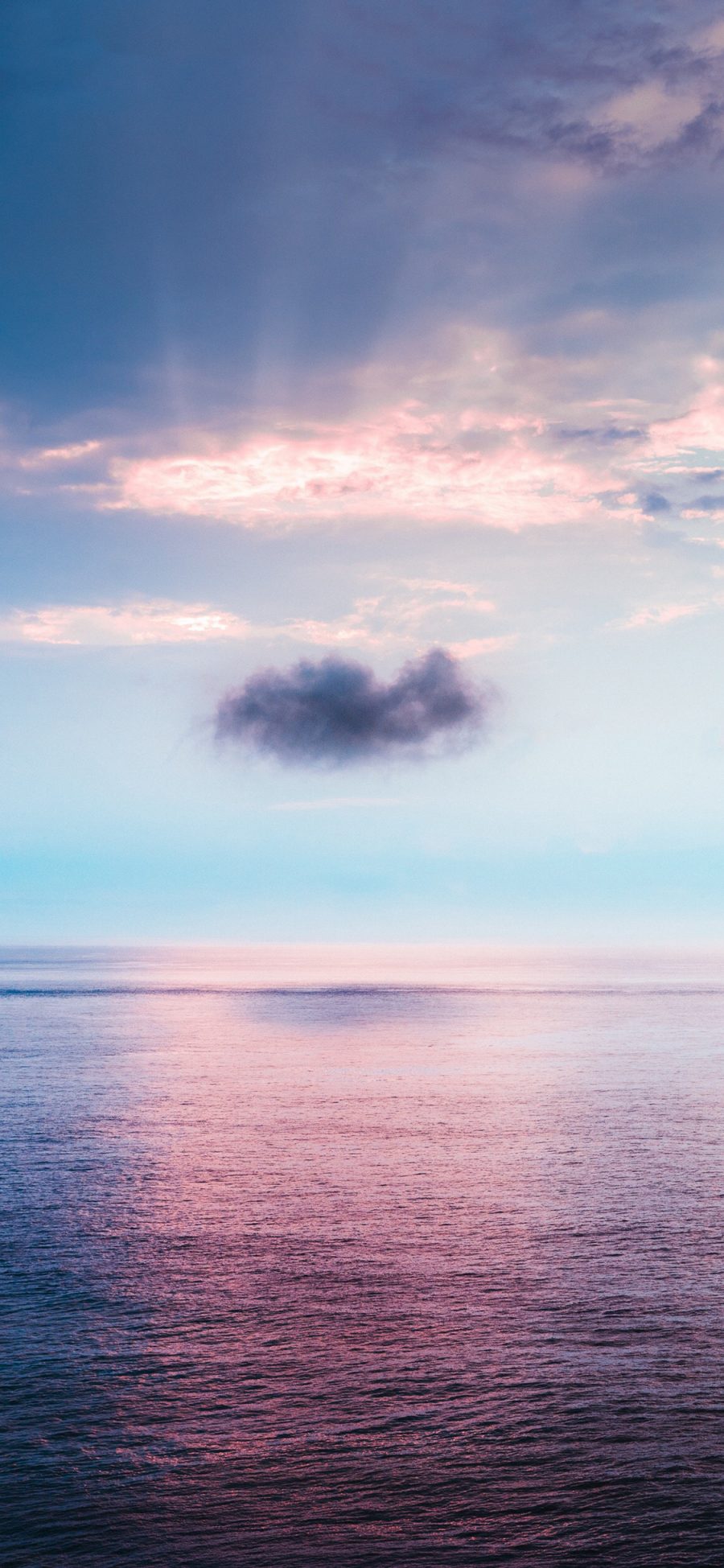 [2436×1125]大海 海平面 云彩 唯美 苹果手机壁纸图片