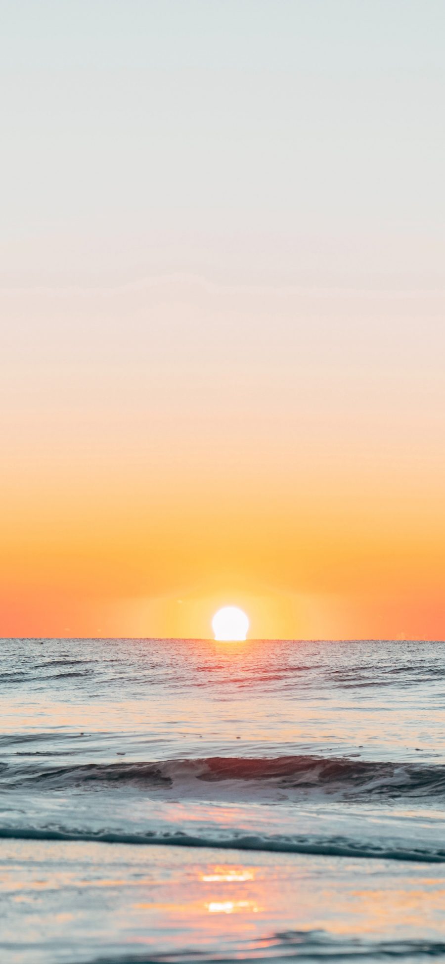 [2436×1125]大海 海平面 朝阳 日出 苹果手机壁纸图片