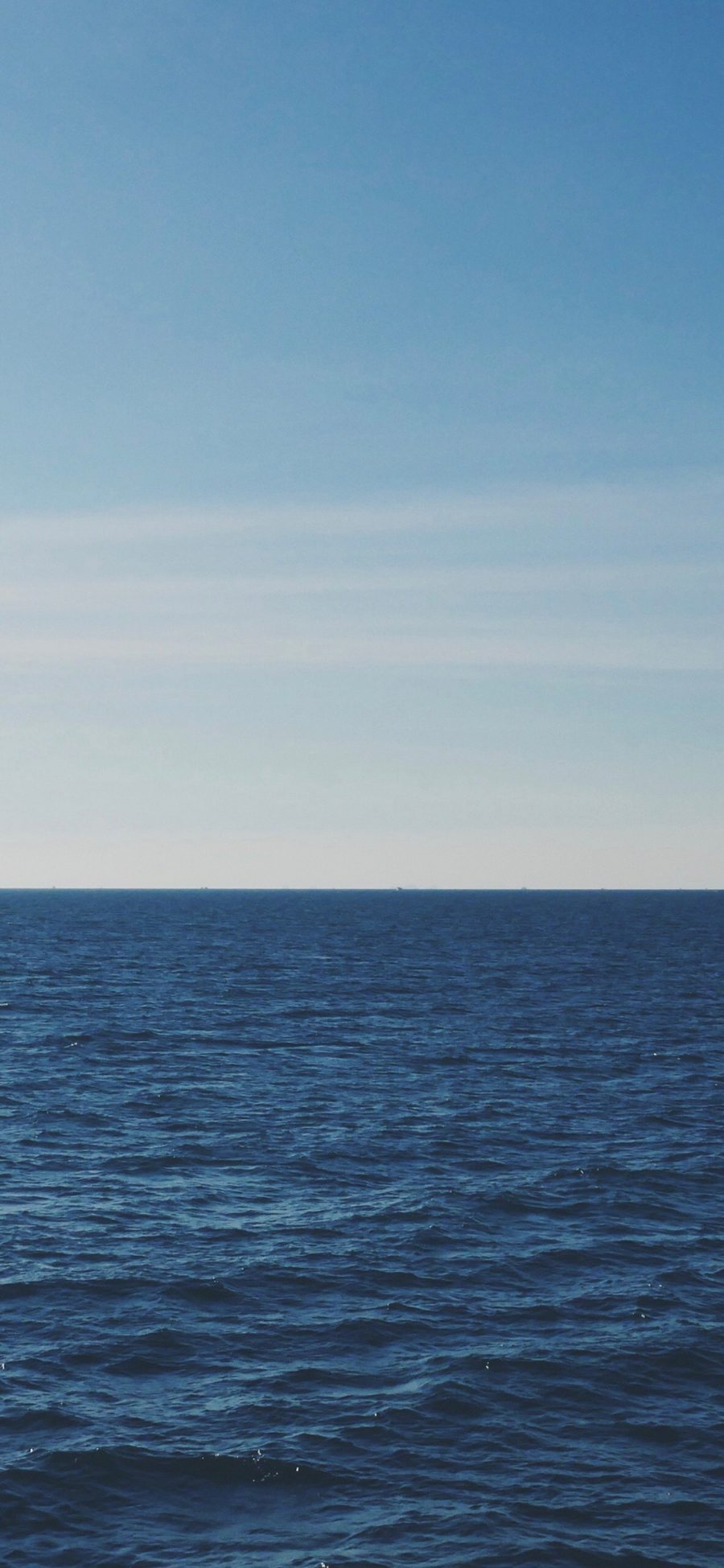 [2436×1125]大海 海平面 蓝色 天空 一线天 苹果手机壁纸图片
